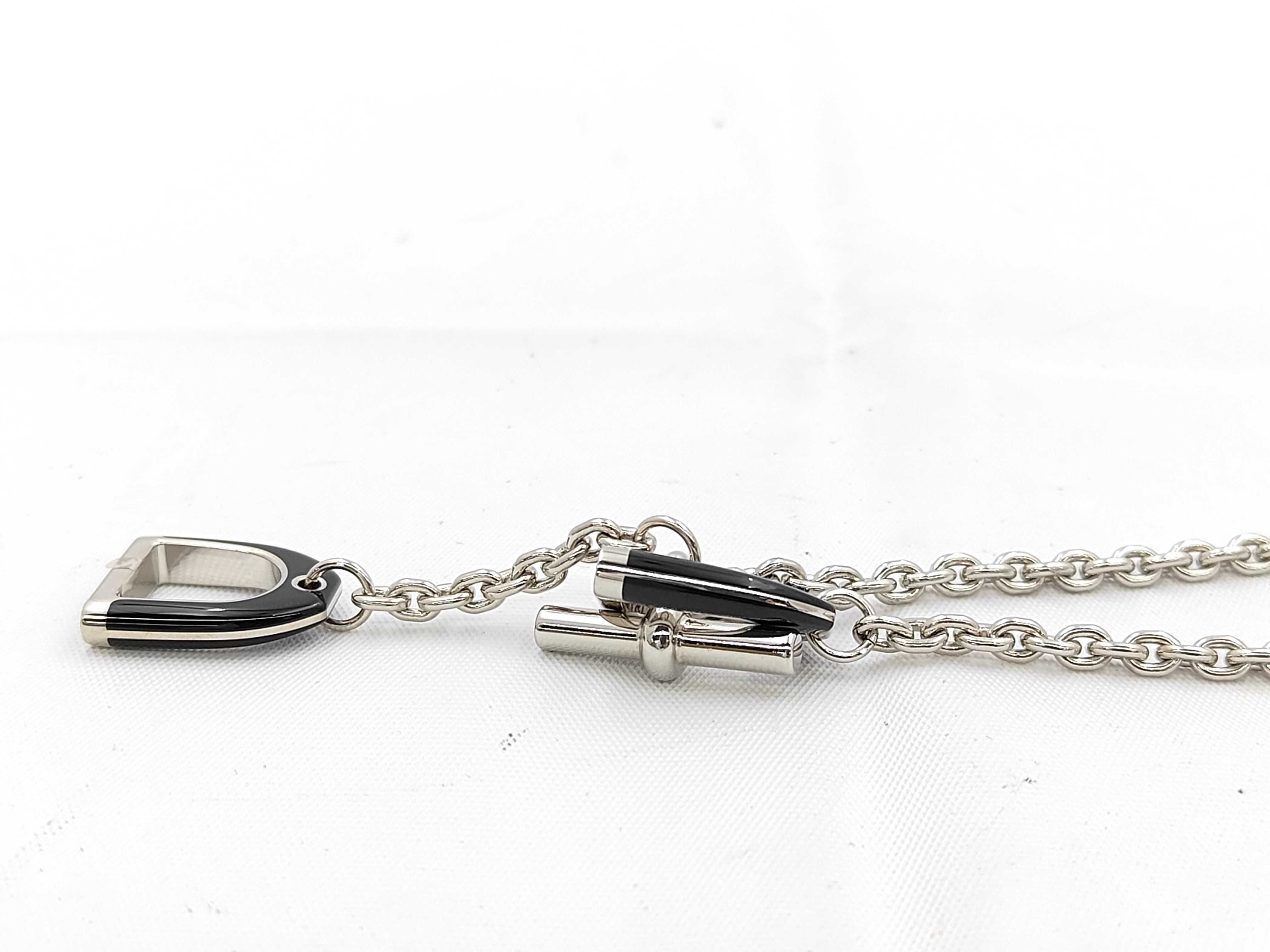 Etrier Palladium Black Silver Necklace — view 3