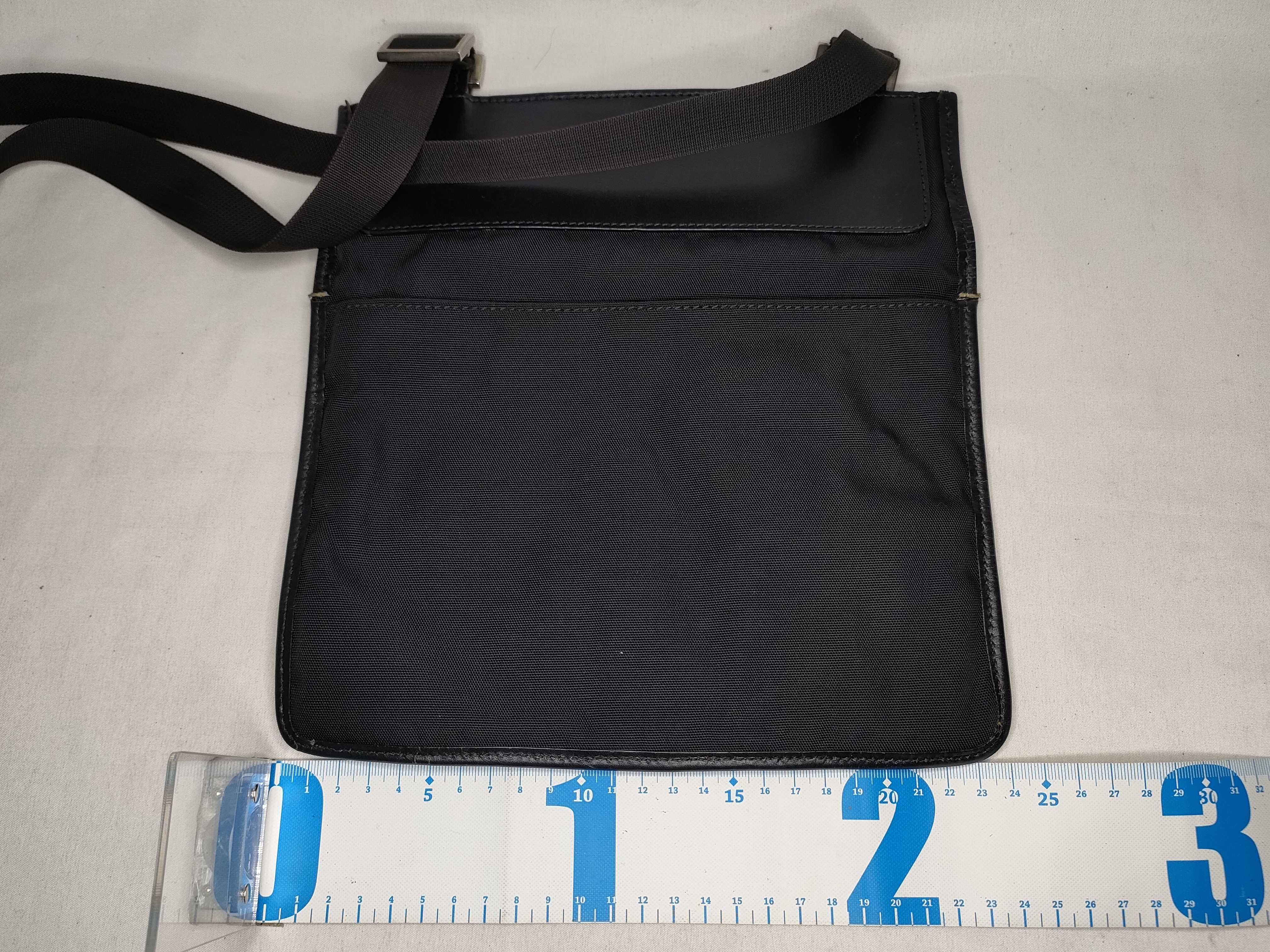 019 0348 Shoulder Bag Nylon Leather Black Shoulder Bag — view 2