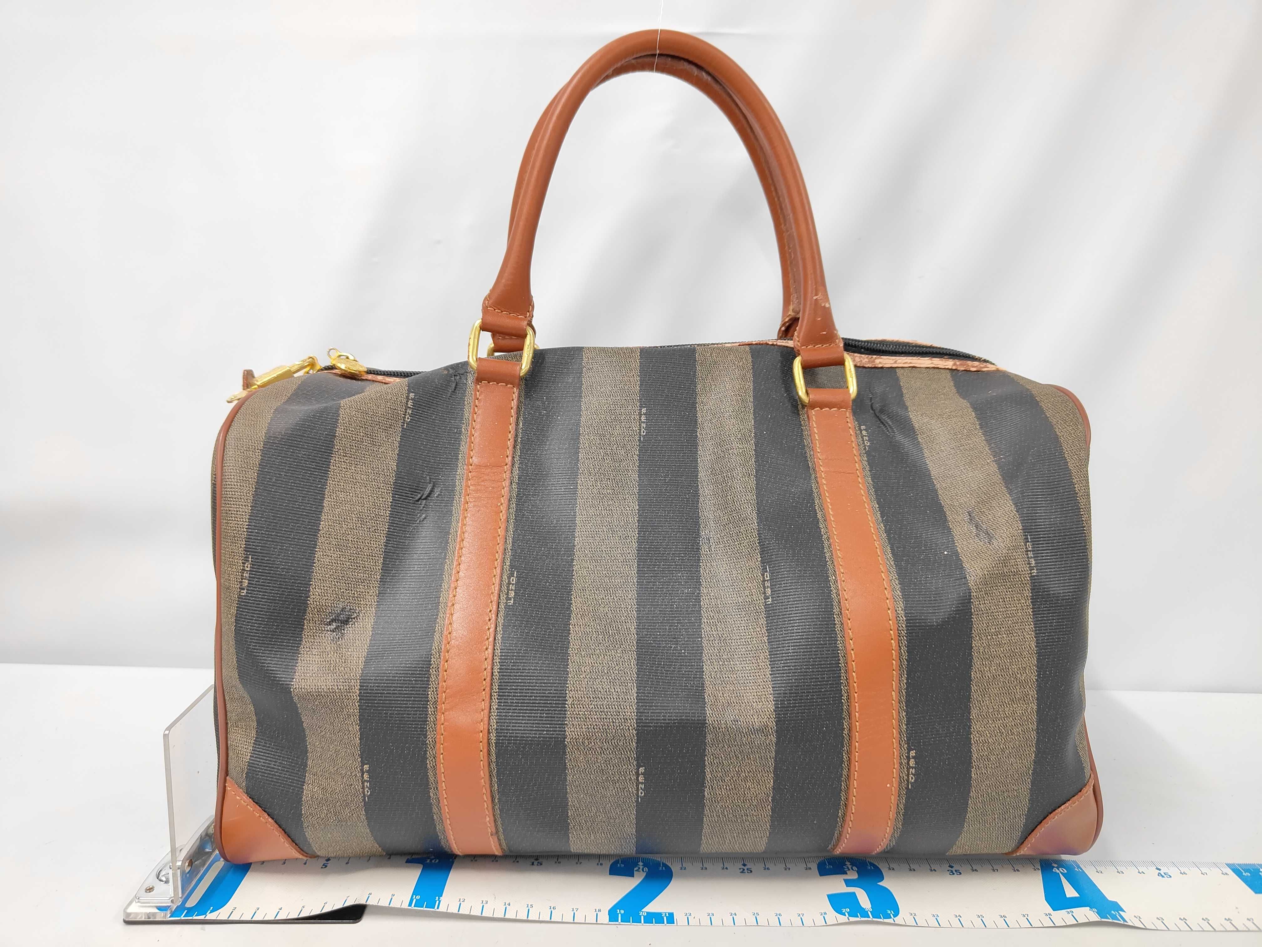 Pecan Stripe 2-Way Boston Bag — view 2