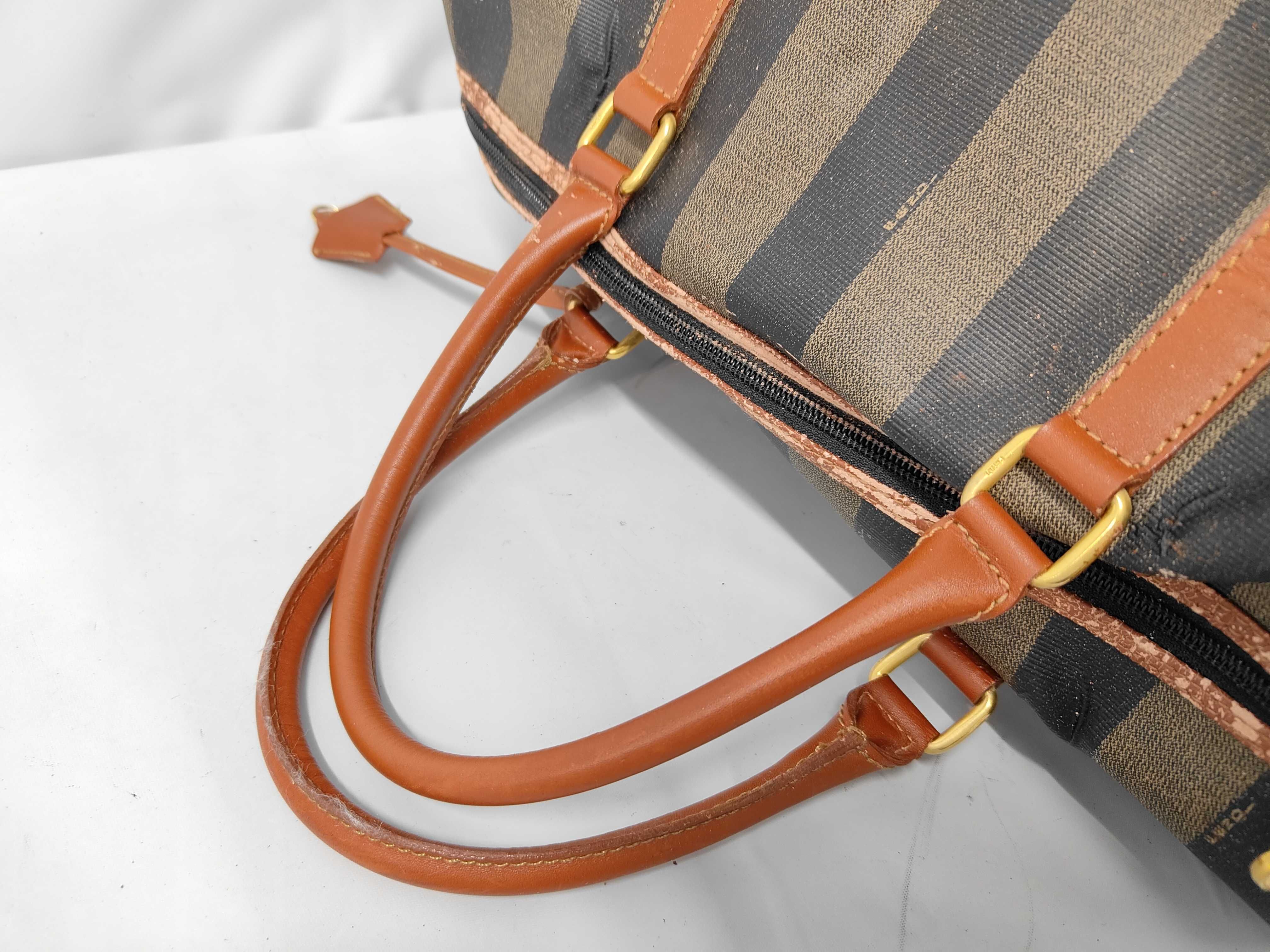 Pecan Stripe 2-Way Boston Bag — view 5