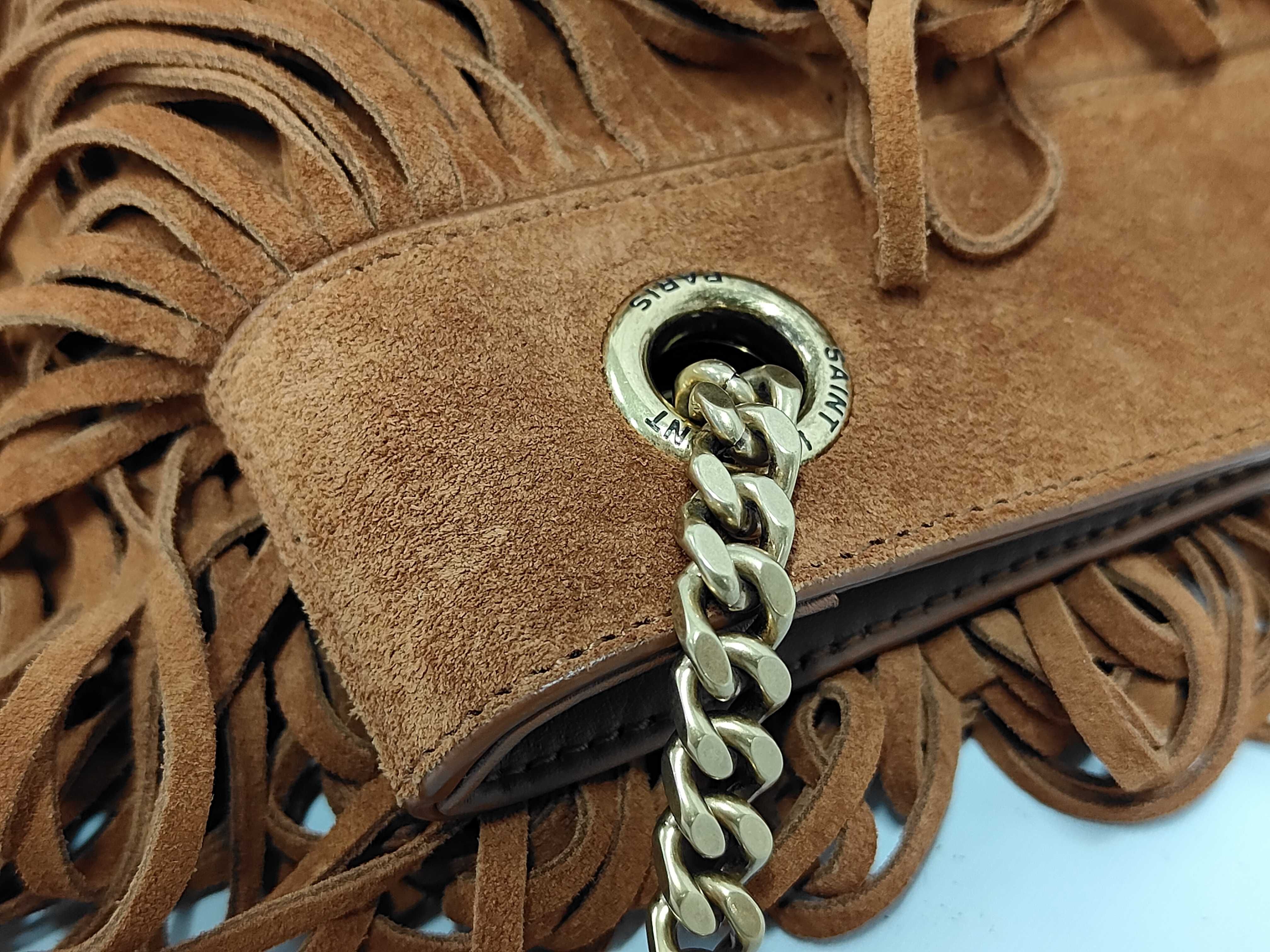 suede fringe chain shoulder bag. — view 8