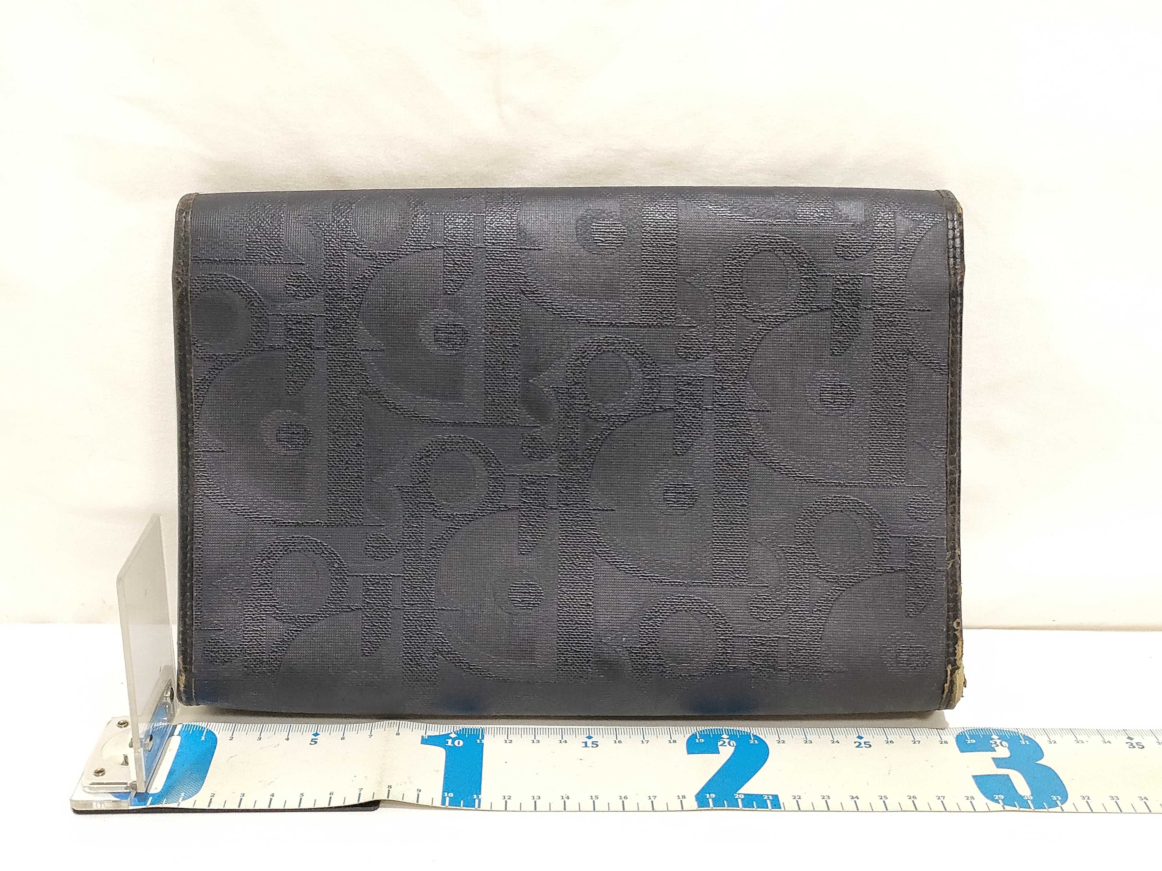 Trotter Christian Dior Trotter Second Bag Leather Navy Second Bag — view 2