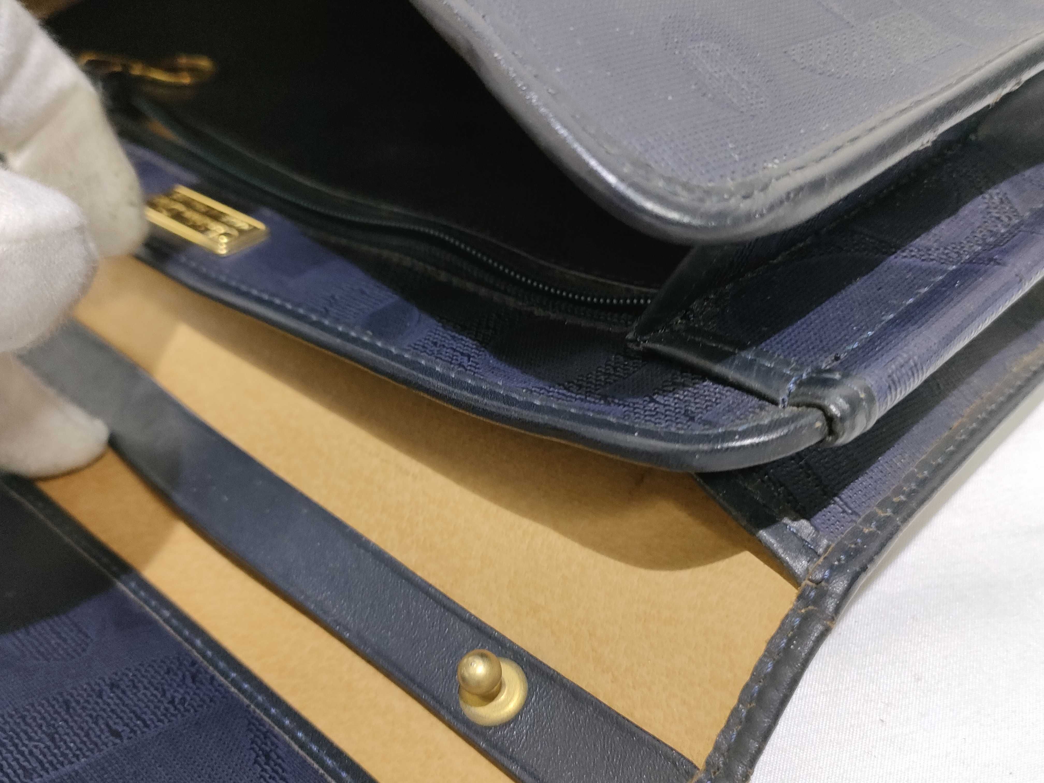Trotter Christian Dior Trotter Second Bag Leather Navy Second Bag — view 12