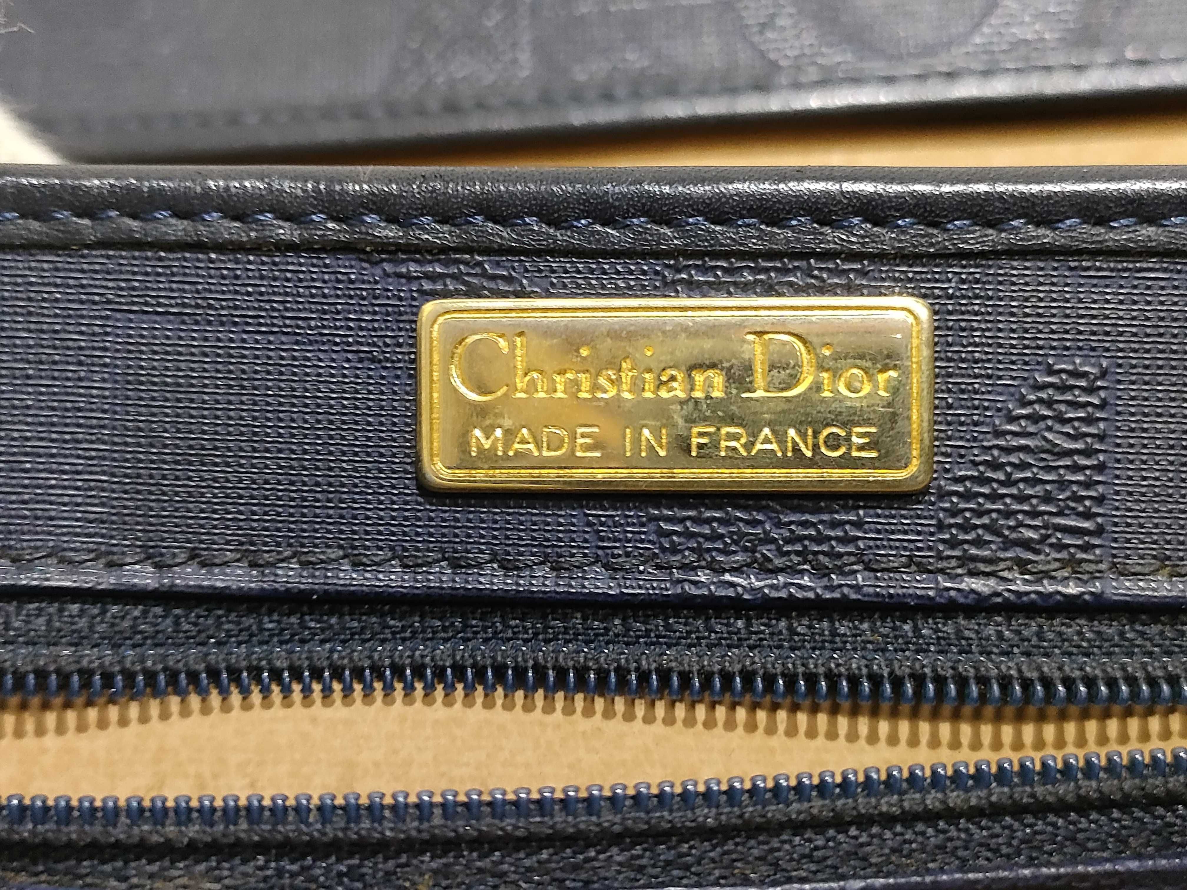 Trotter Christian Dior Trotter Second Bag Leather Navy Second Bag — view 7