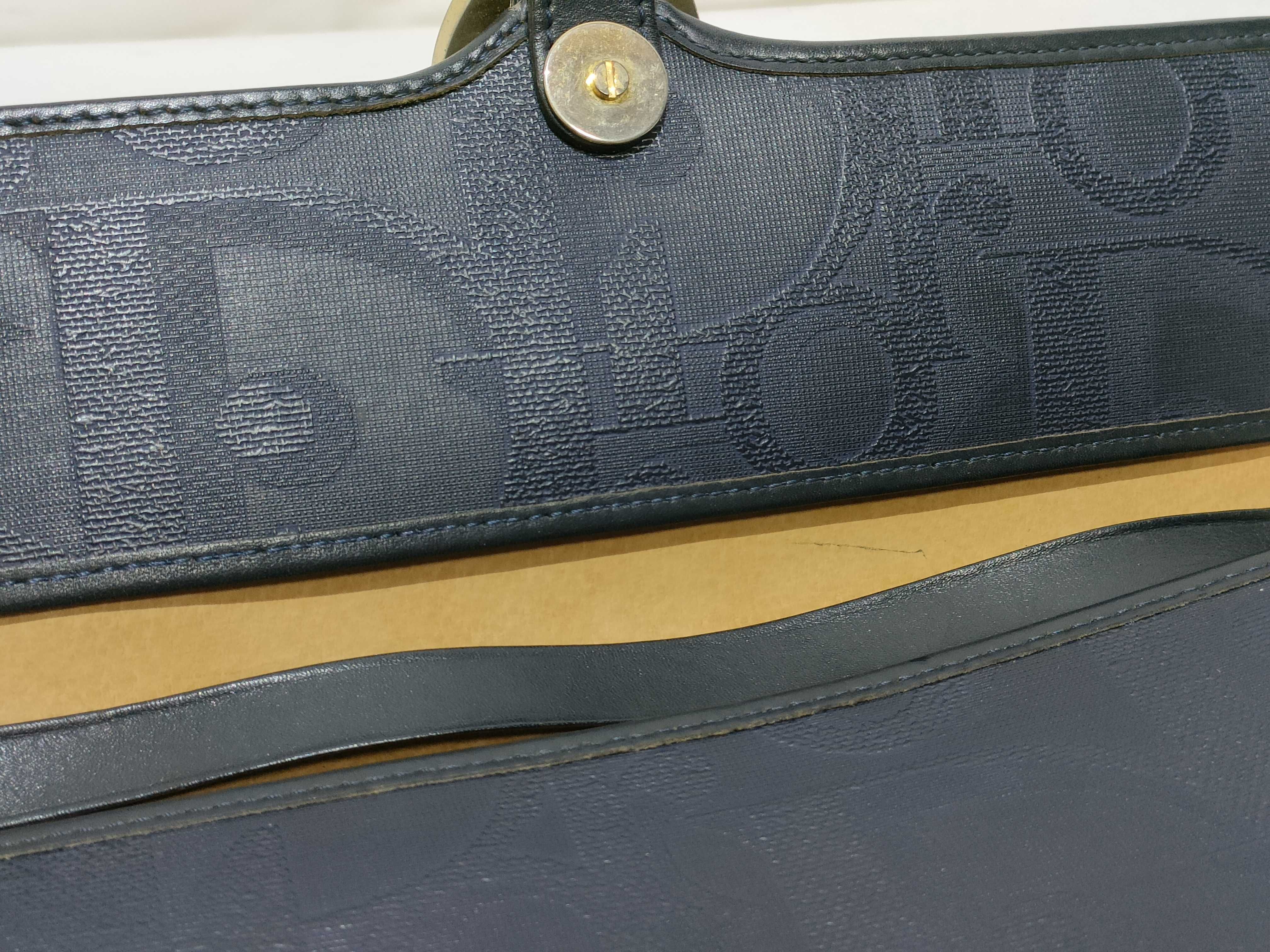 Trotter Christian Dior Trotter Second Bag Leather Navy Second Bag — view 8