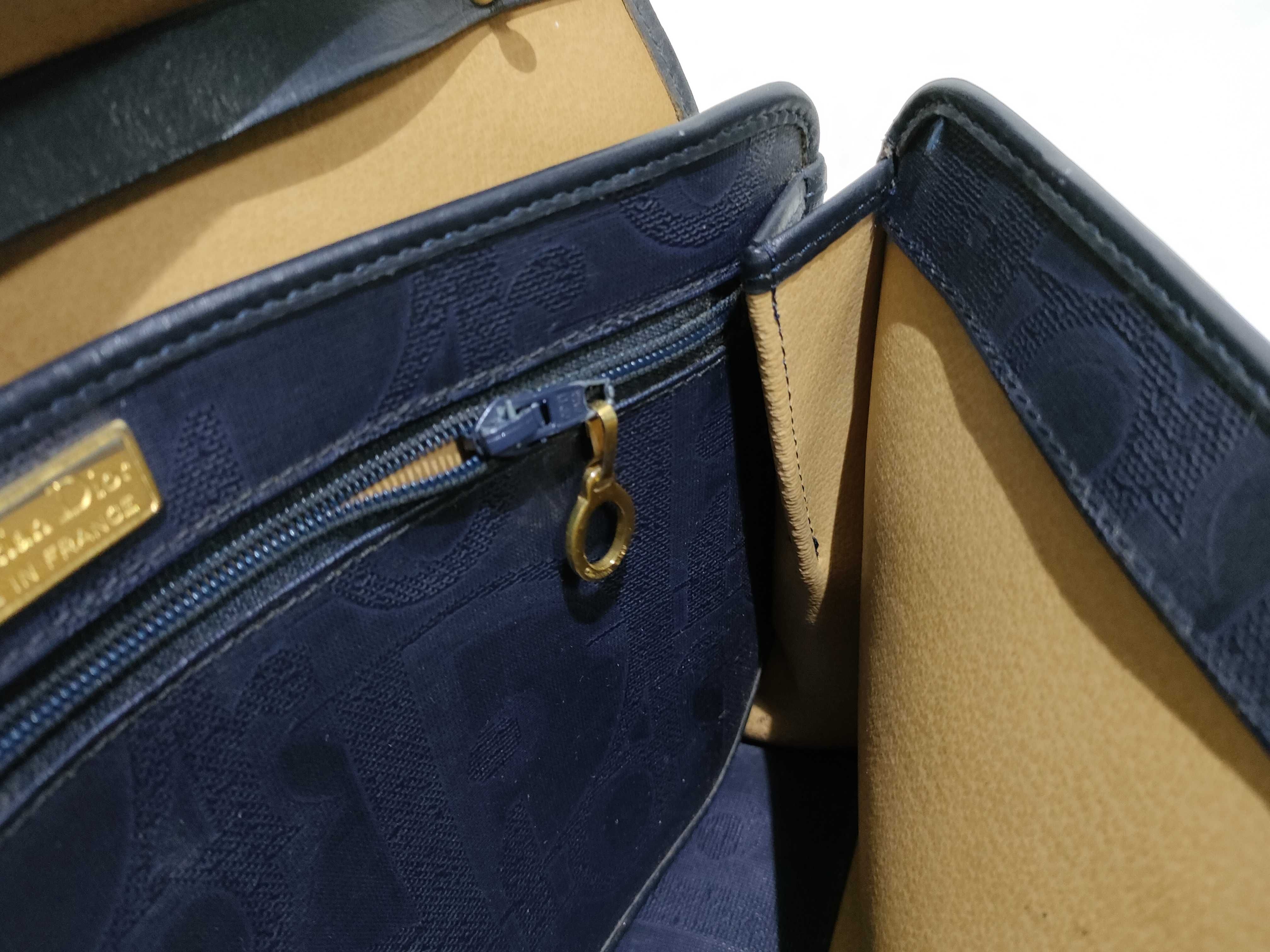 Trotter Christian Dior Trotter Second Bag Leather Navy Second Bag — view 9