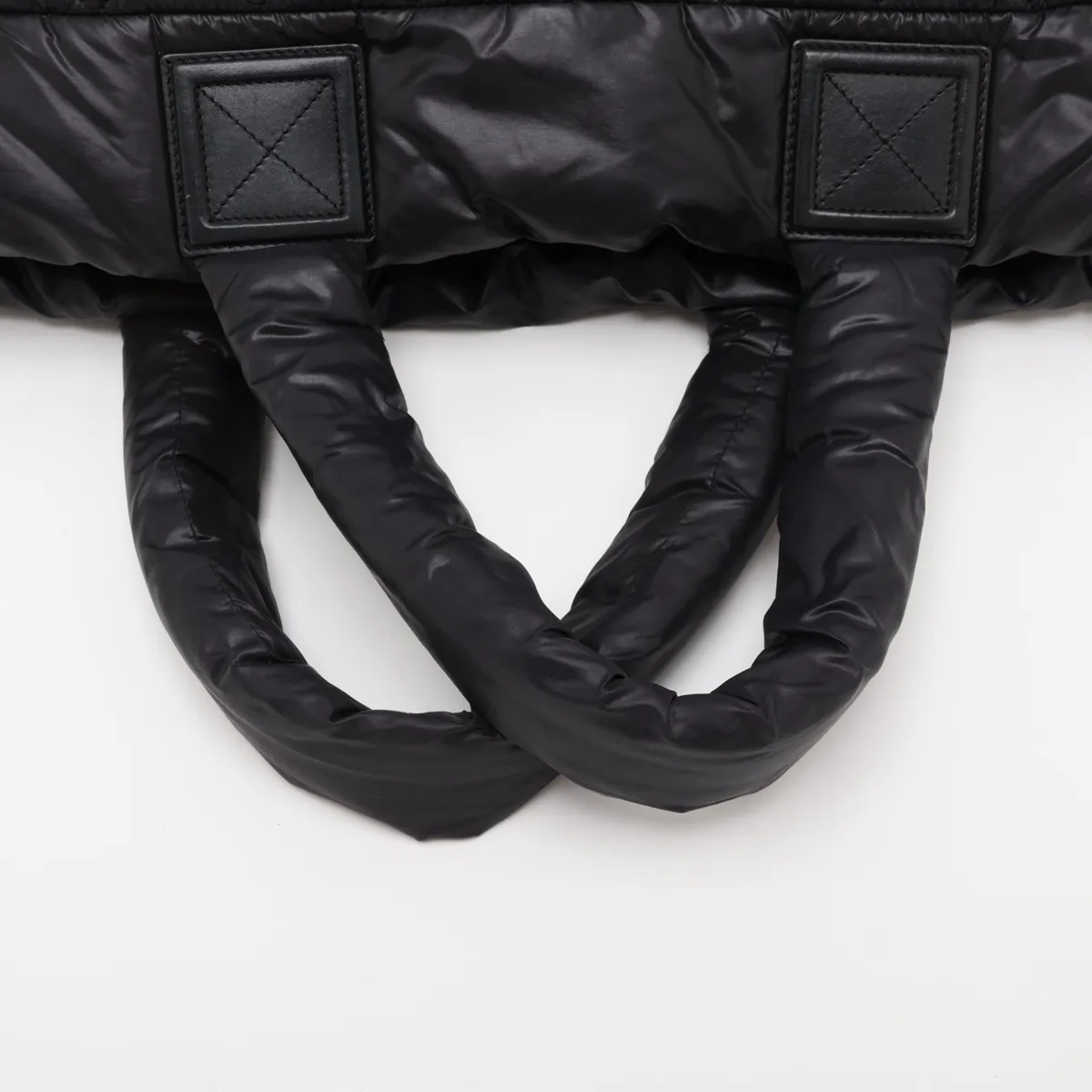 Coco Cocoon Nylon x Leather Handbag, Black with Silver Hardware, 15210060 (Serial Number 15) — view 5