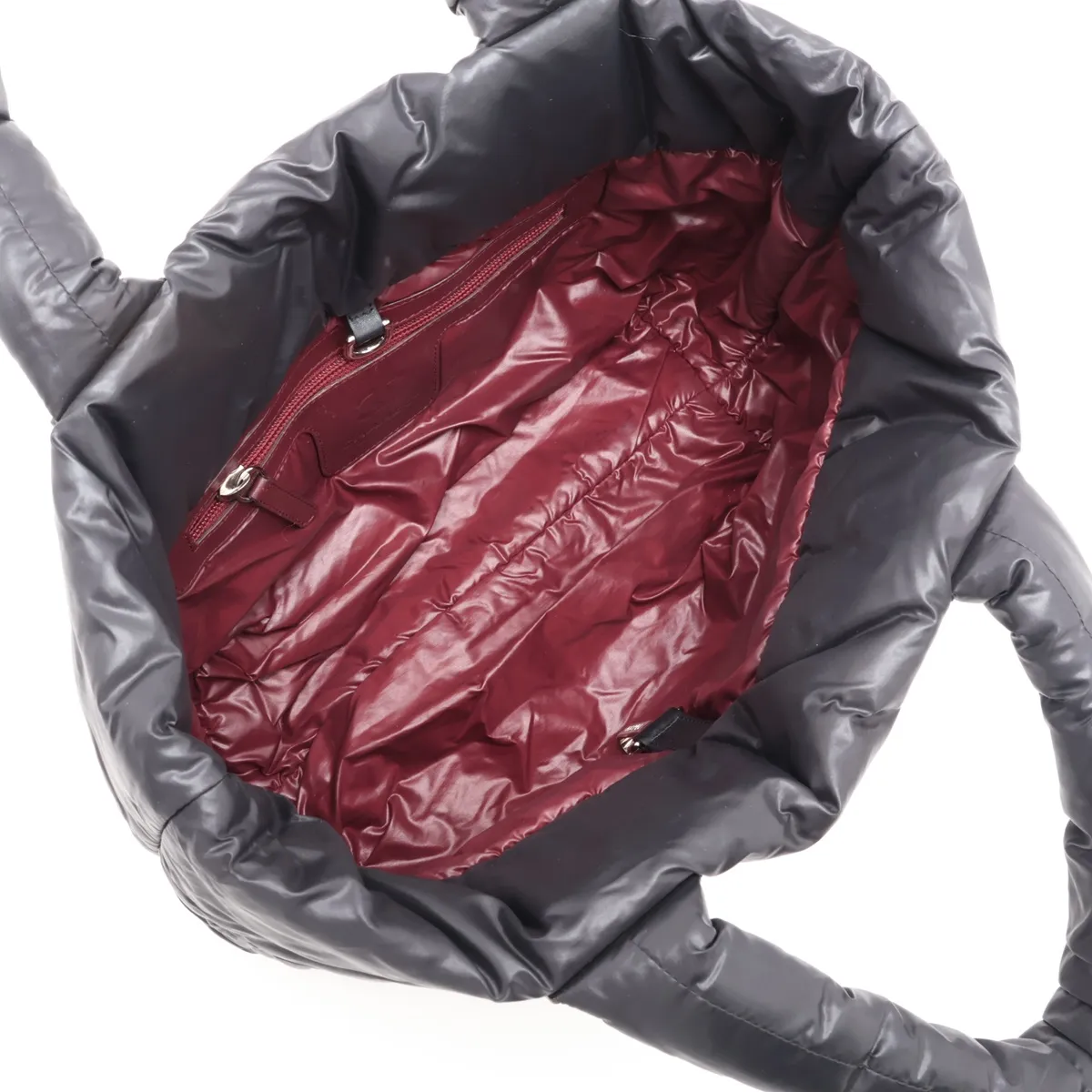 Coco Cocoon Nylon x Leather Handbag, Black with Silver Hardware, 15210060 (Serial Number 15) — view 7