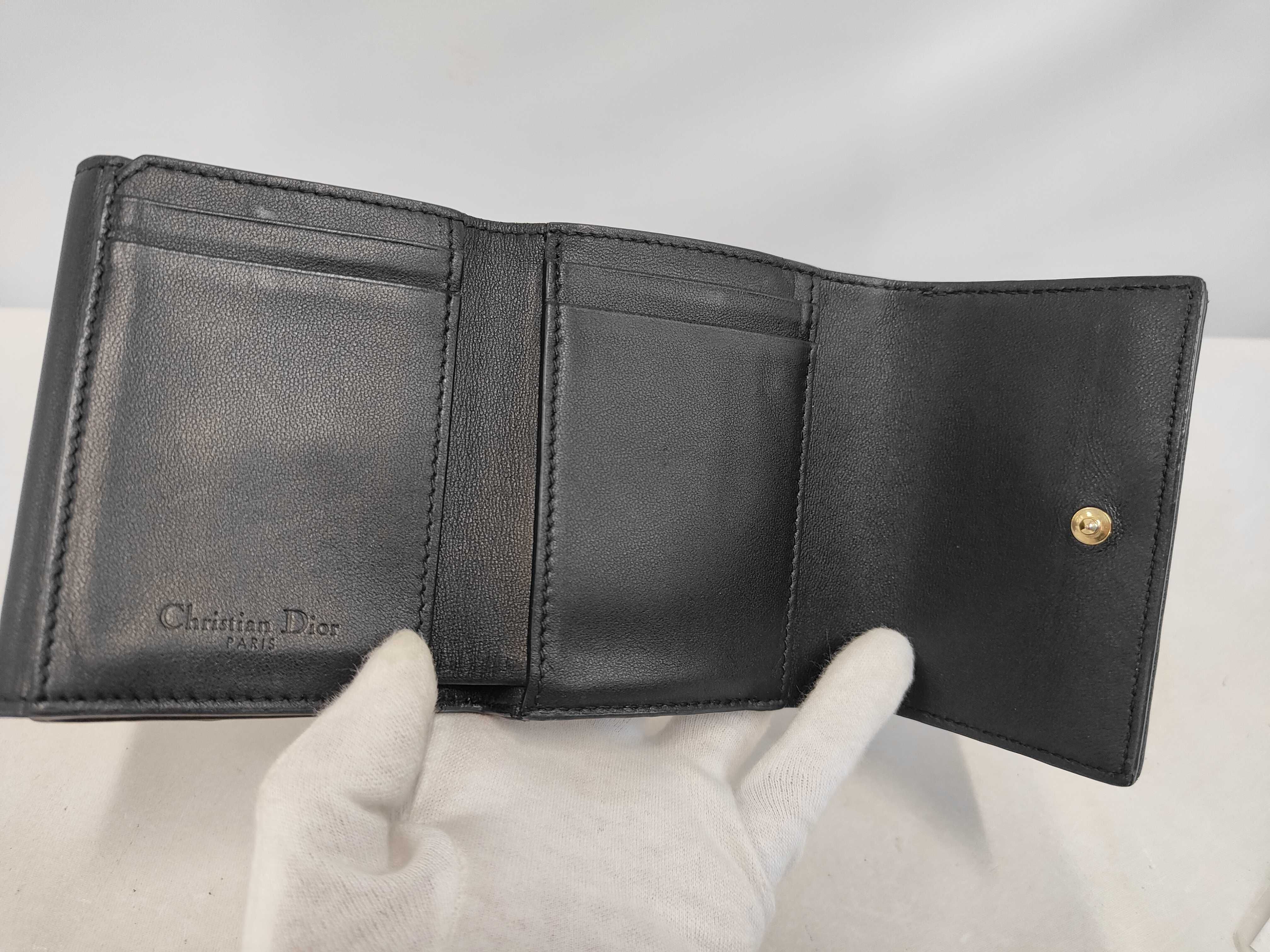 Lady Dior Bi-fold Wallet Leather BLACK Wallet — view 6
