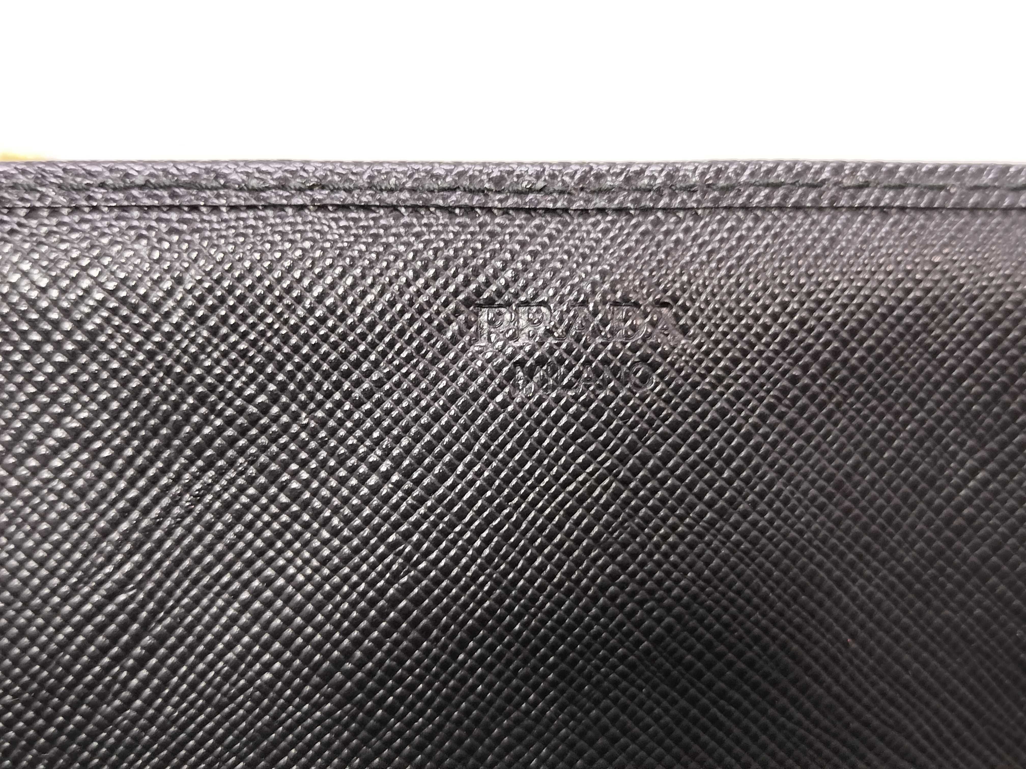 KR- Saffiano WOC Chain Wallet Black 1M1290 Shoulder Bag — view 10
