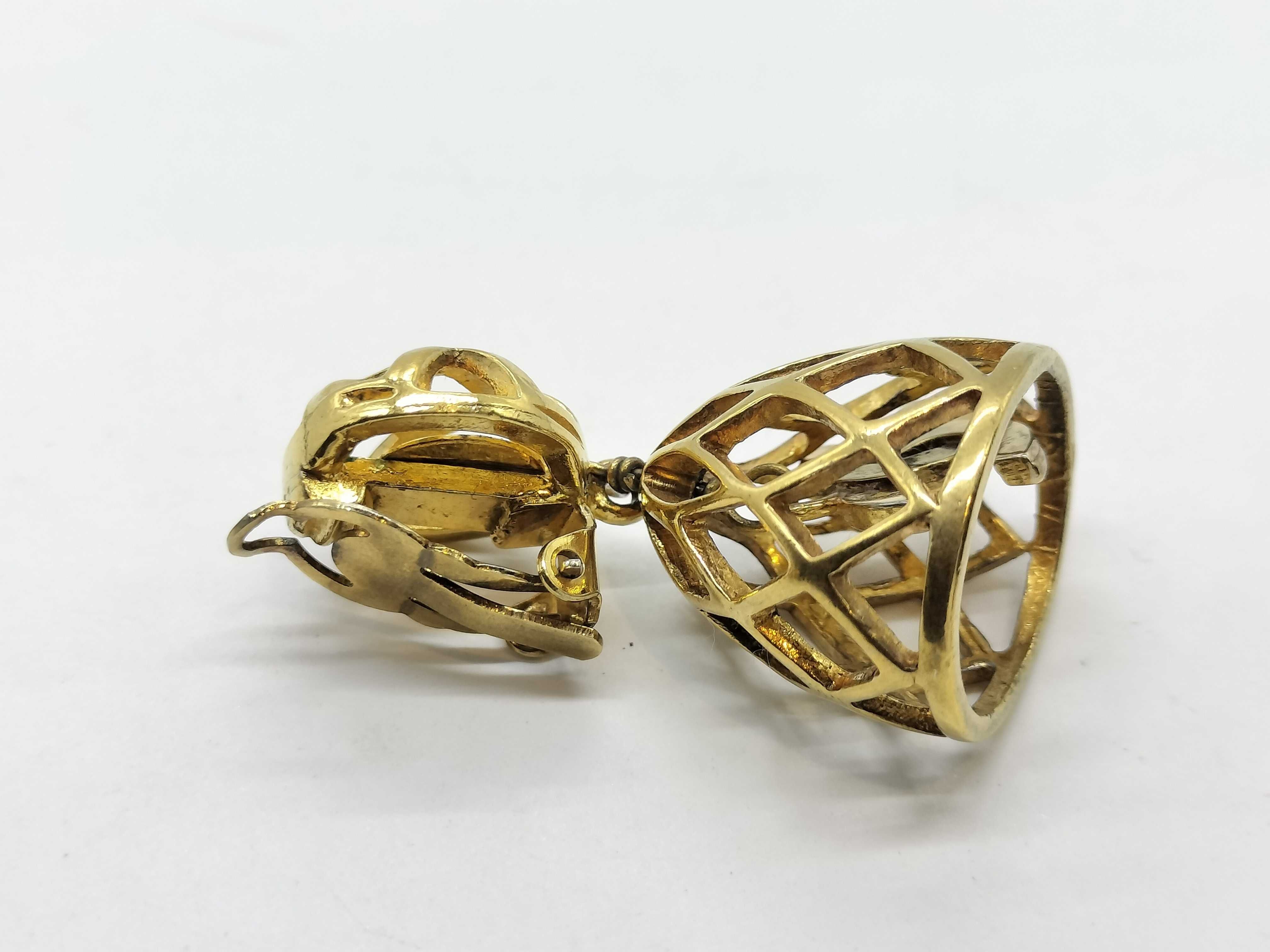 earrings, Coco Mark, birdcage earrings — view 3