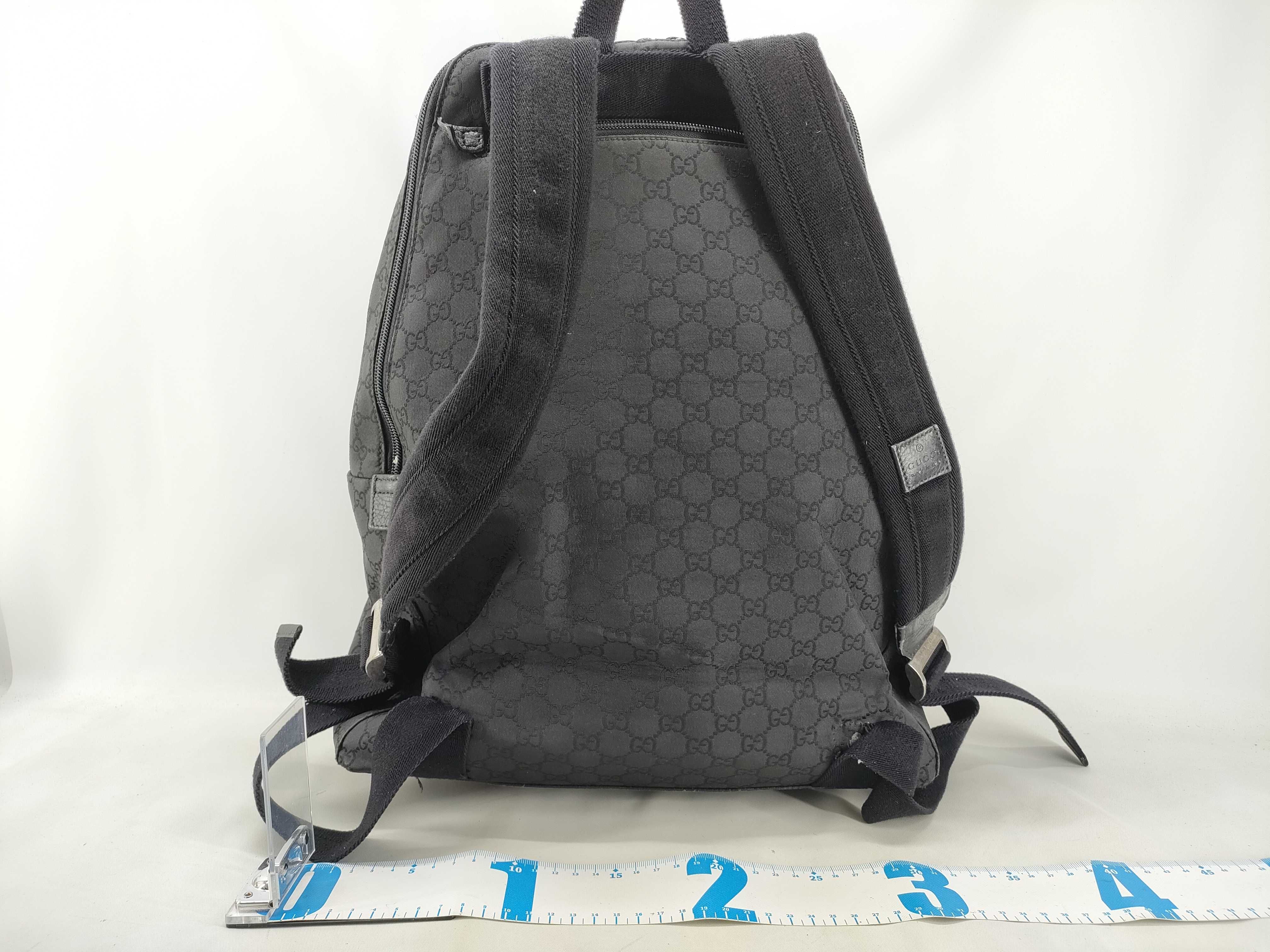 GG Canvas Backpack Bag Black Rucksack — view 2