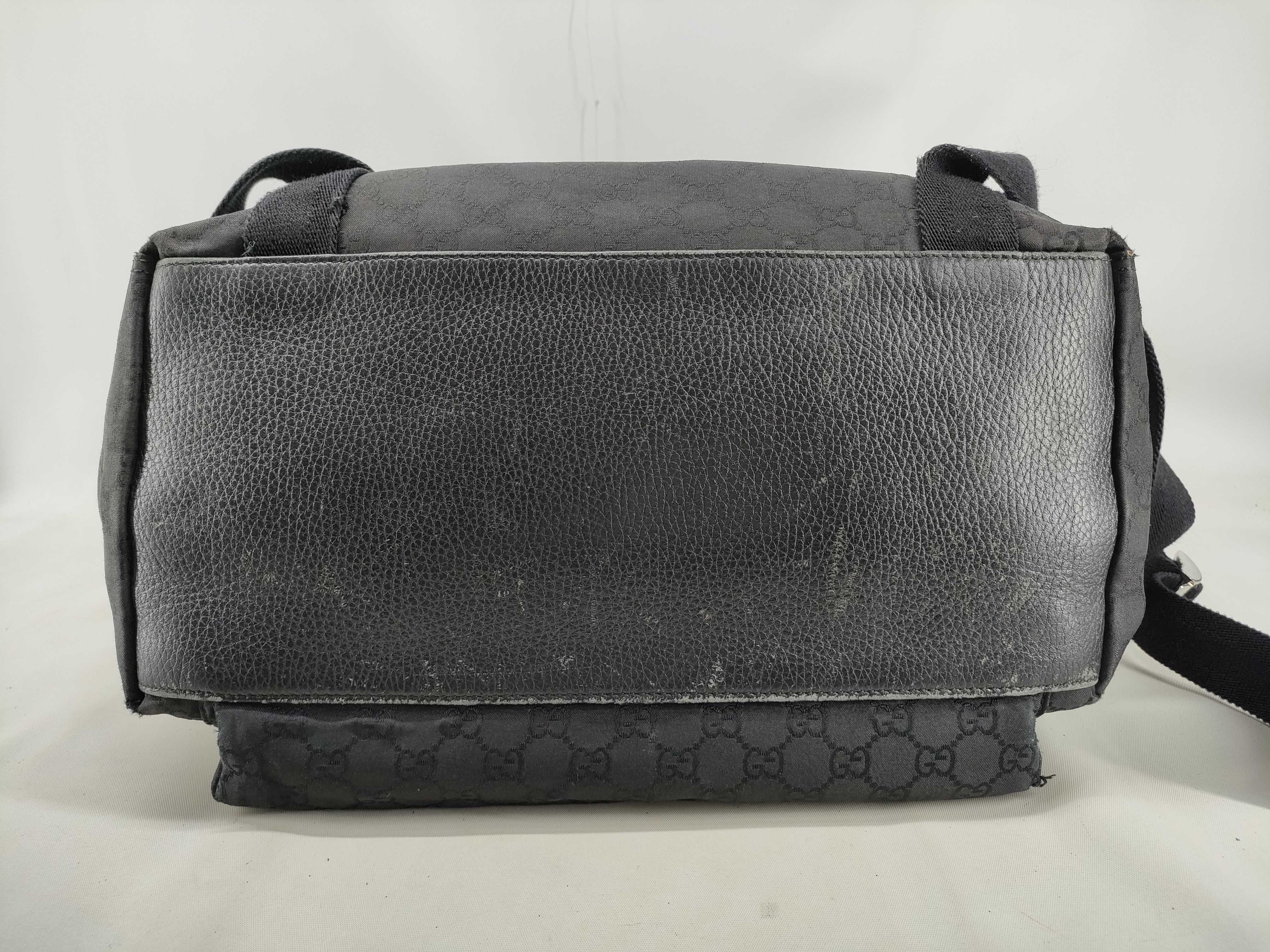 GG Canvas Backpack Bag Black Rucksack — view 3