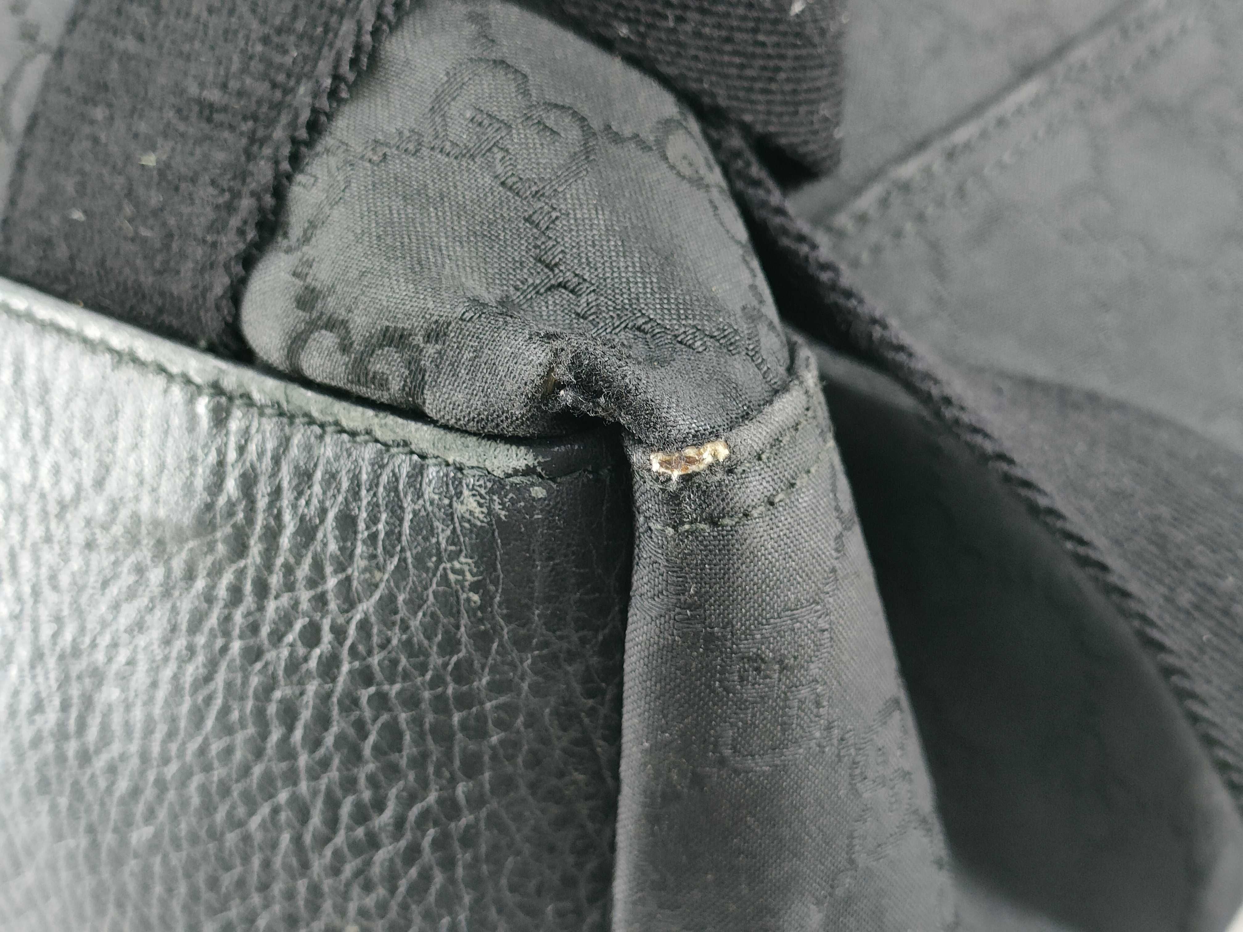 GG Canvas Backpack Bag Black Rucksack — view 4