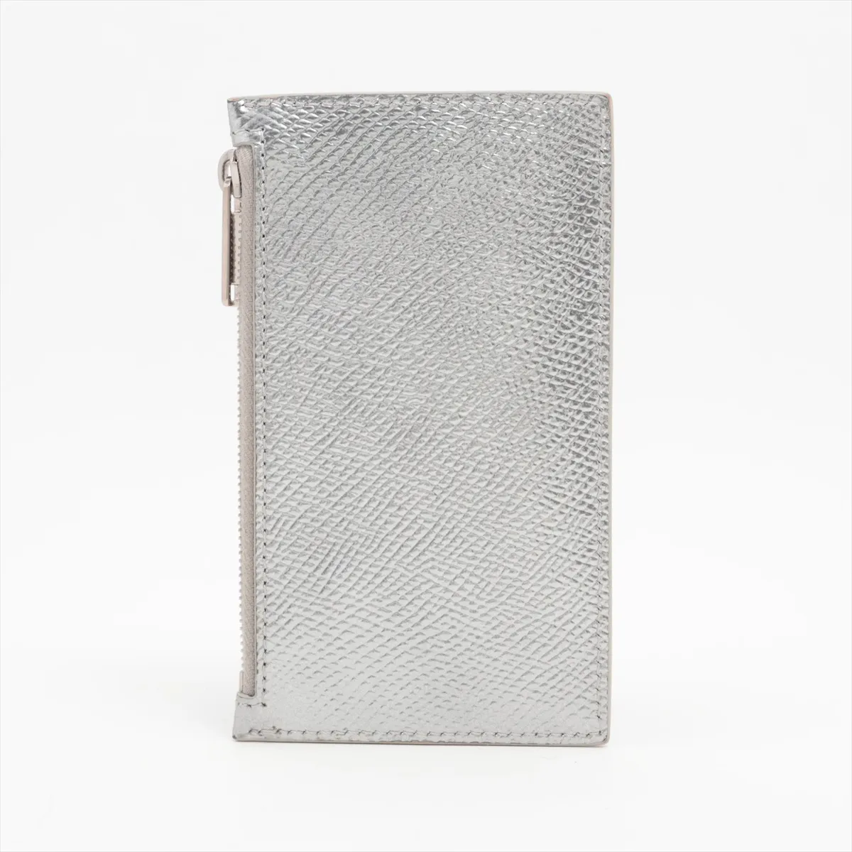 Logo Leather Fragment Case Silver — view 2
