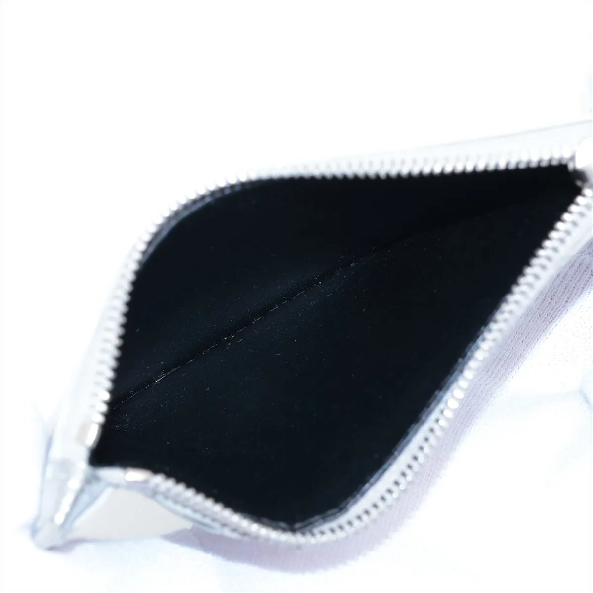 Logo Leather Fragment Case Silver — view 3