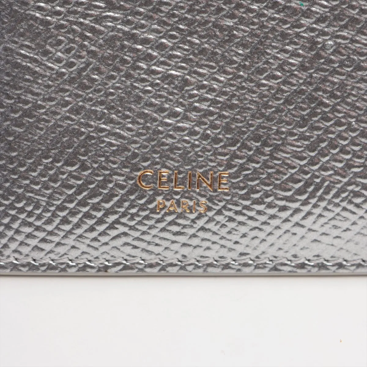 Logo Leather Fragment Case Silver — view 4