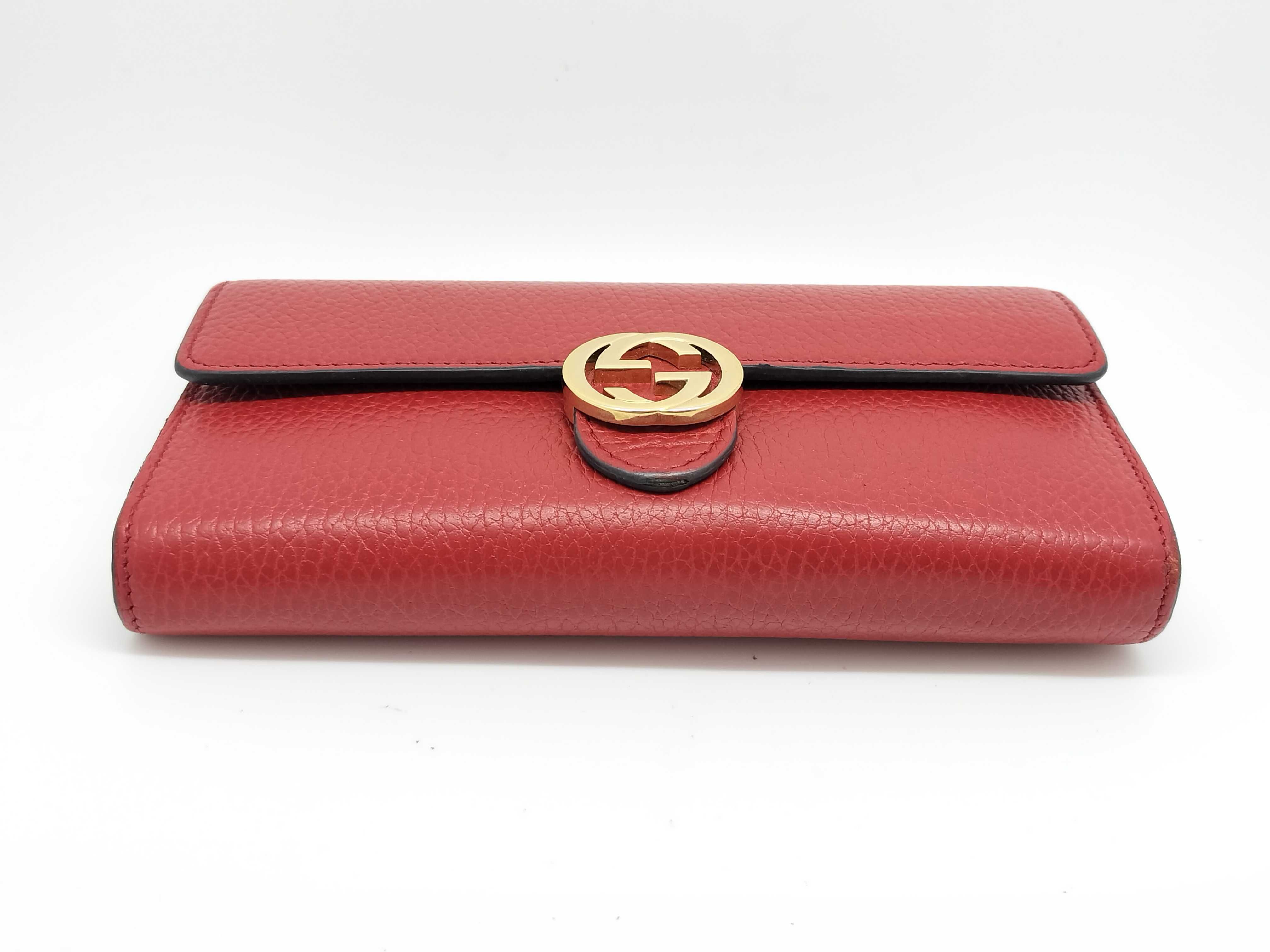 GG Canvas Red Long Wallet — view 4