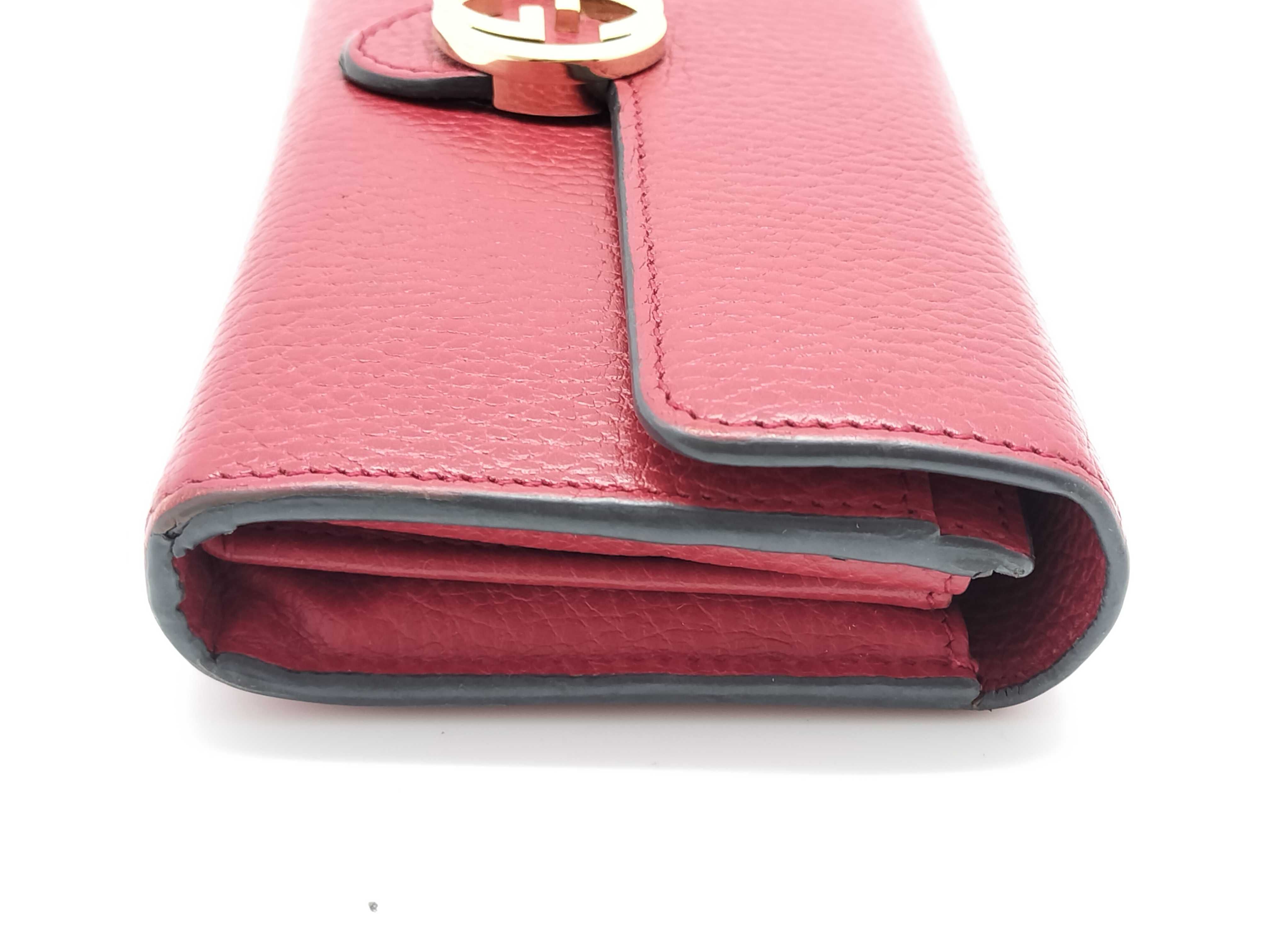 GG Canvas Red Long Wallet — view 5