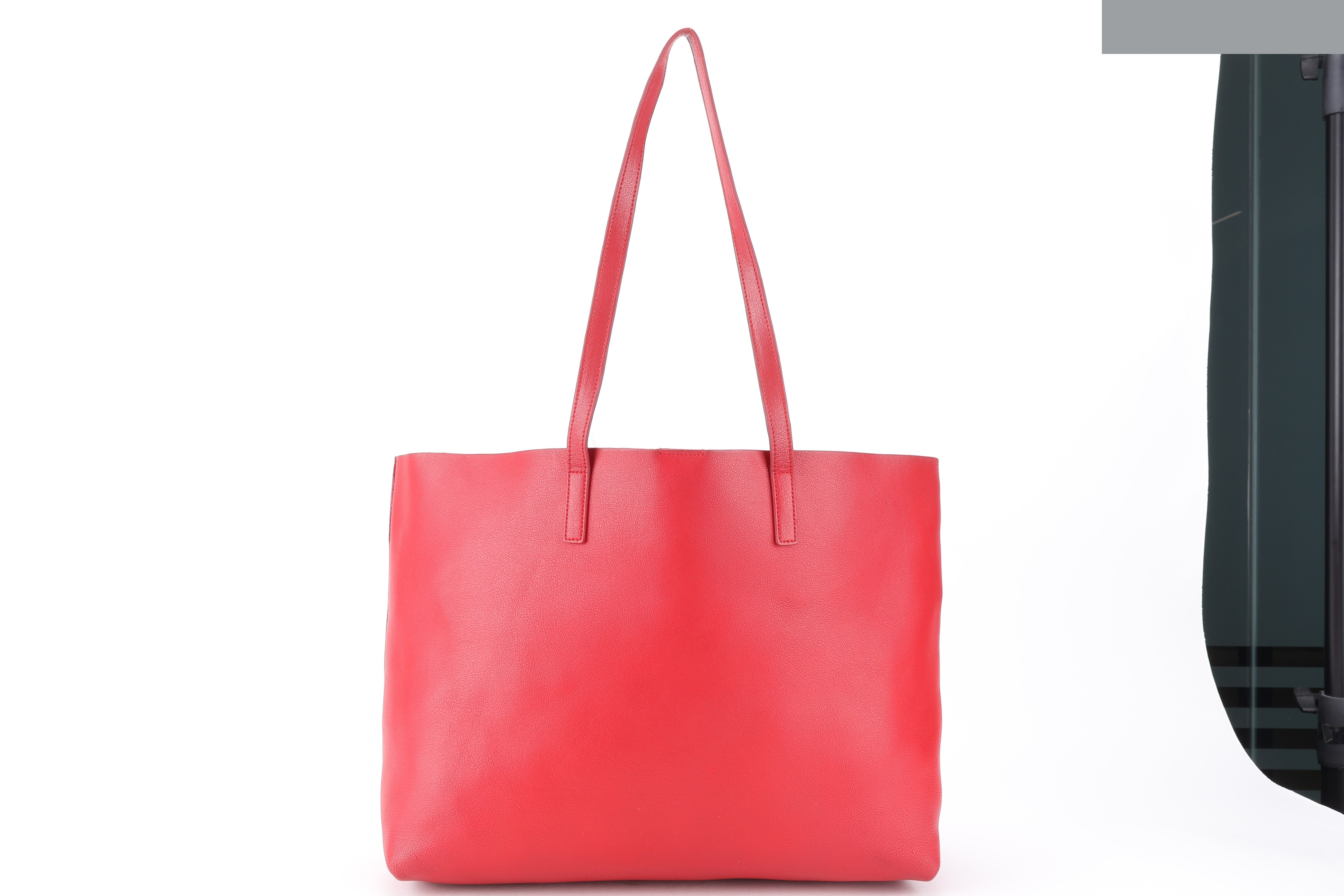 EAST WEST TOTE BAG RED LEATHER — view 2