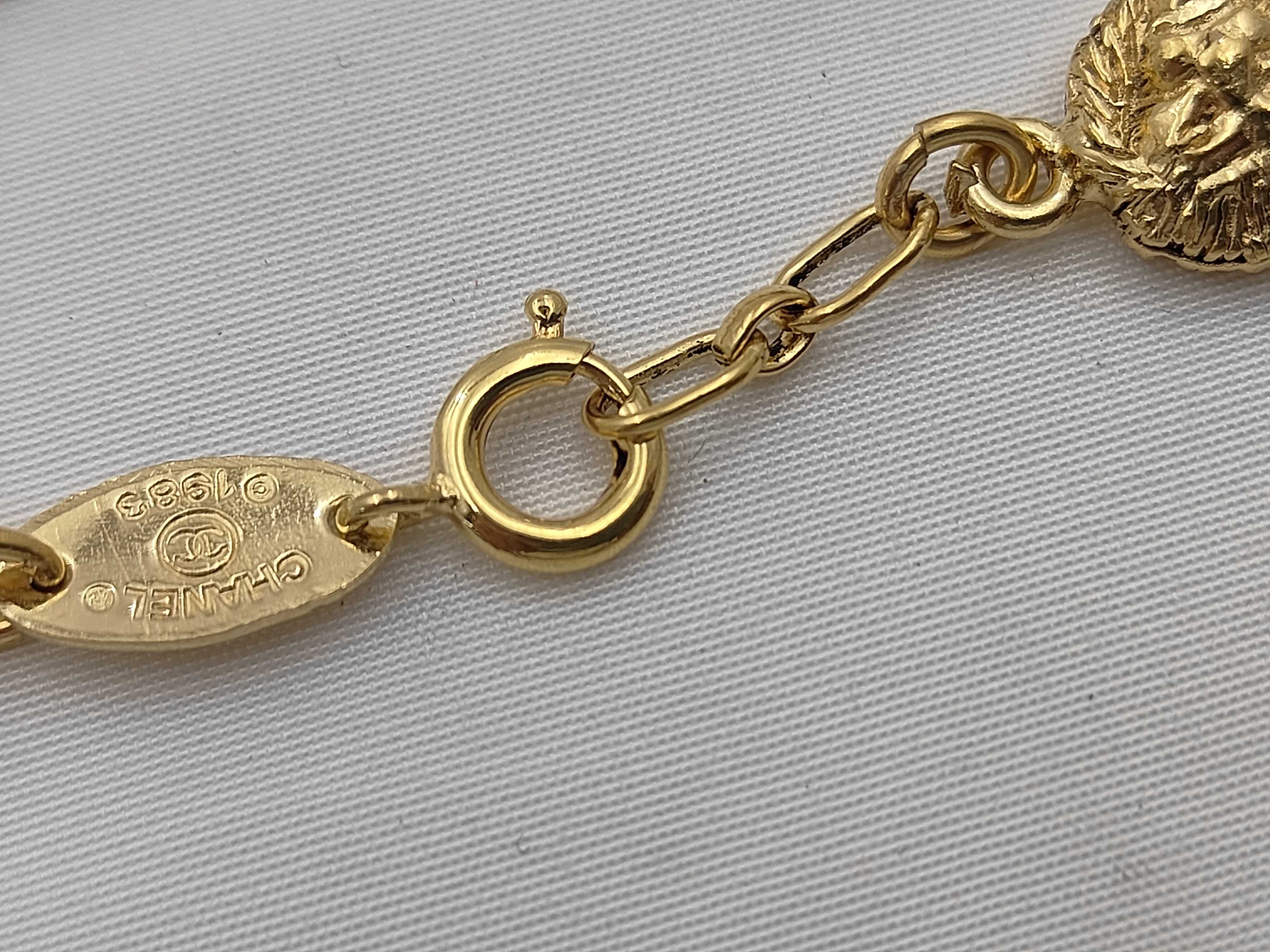 Bracelet Lion Gold 1983 Engraved Plate Bracelet/Bangle — view 2