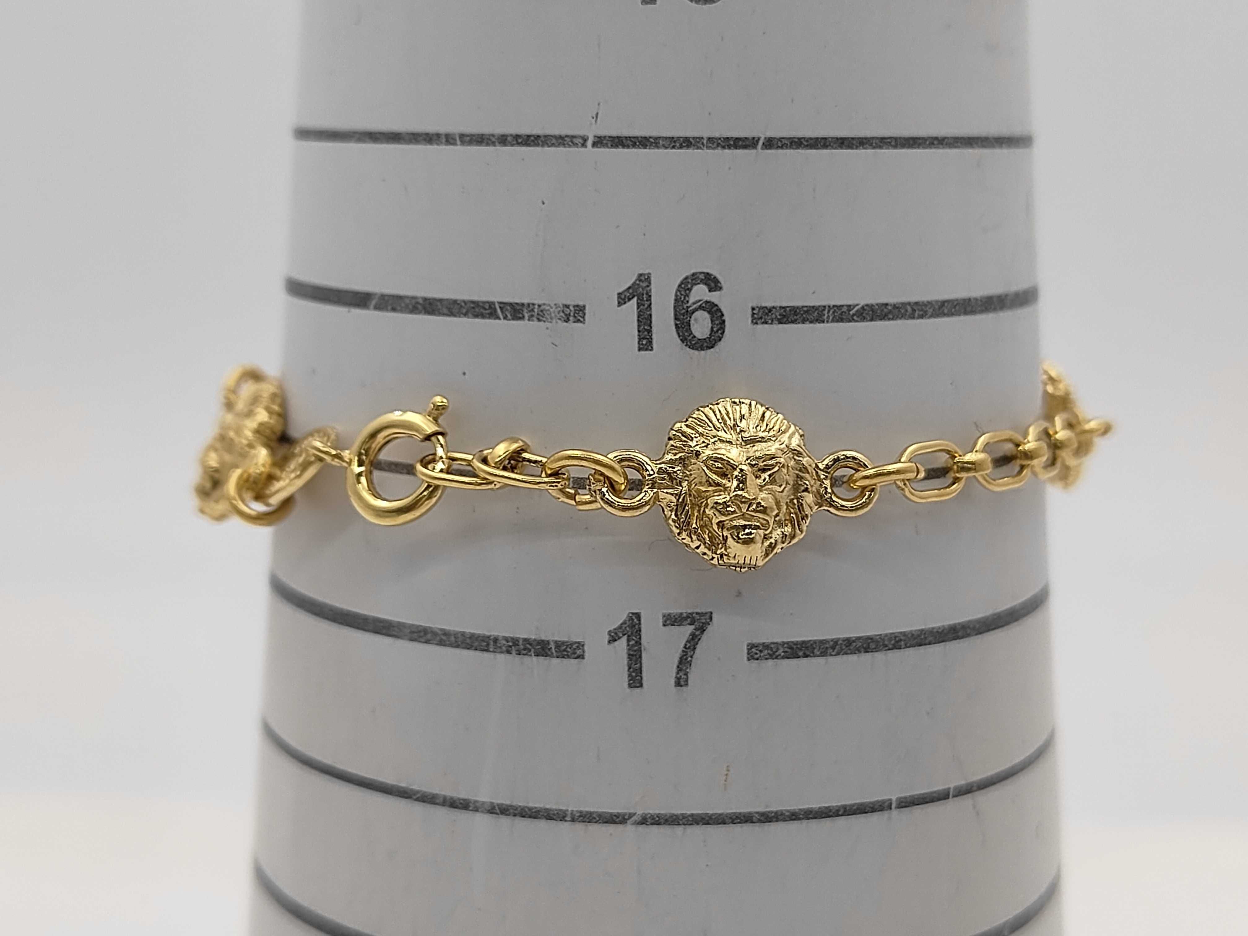 Bracelet Lion Gold 1983 Engraved Plate Bracelet/Bangle — view 5