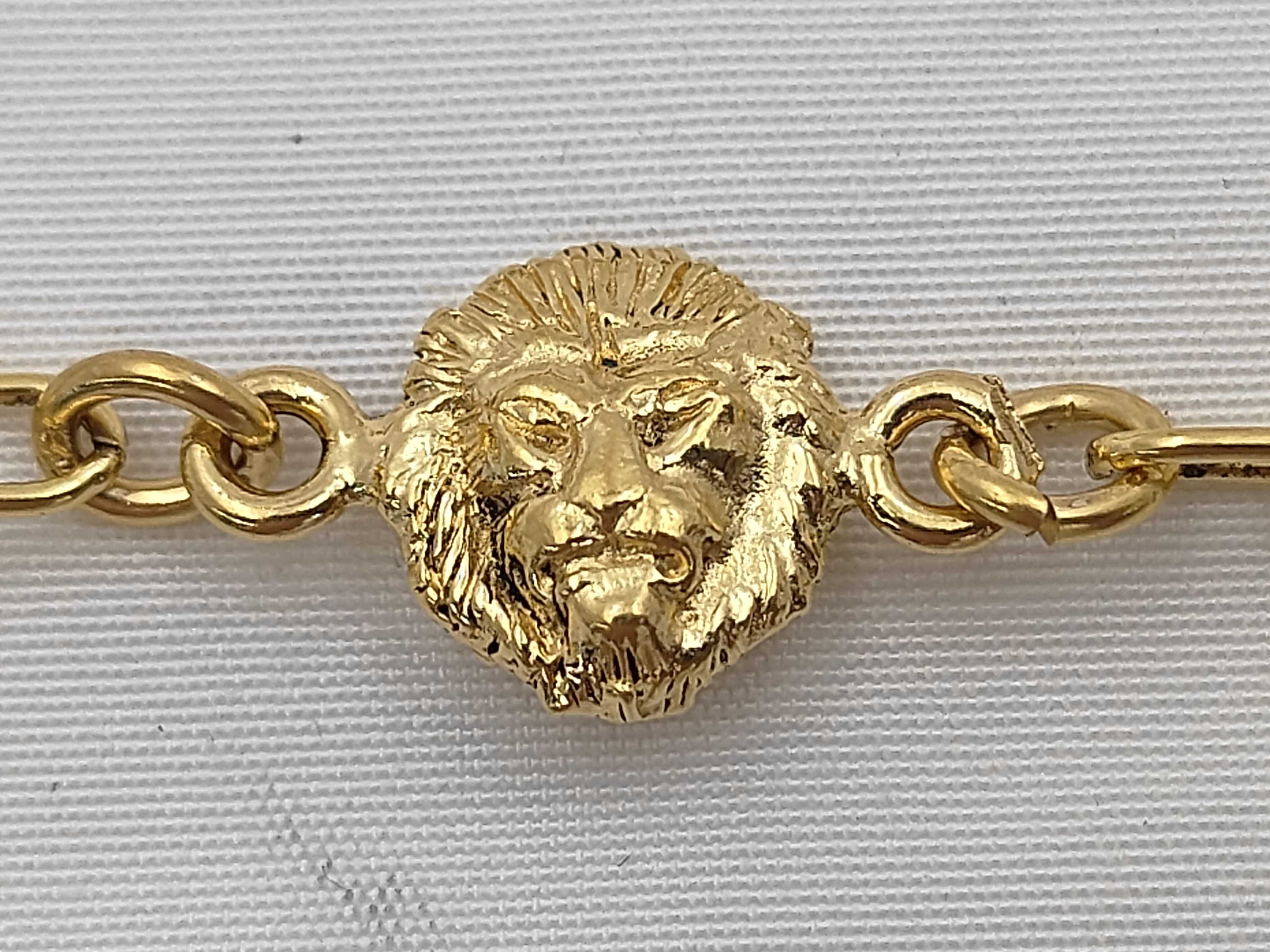 Bracelet Lion Gold 1983 Engraved Plate Bracelet/Bangle — view 6