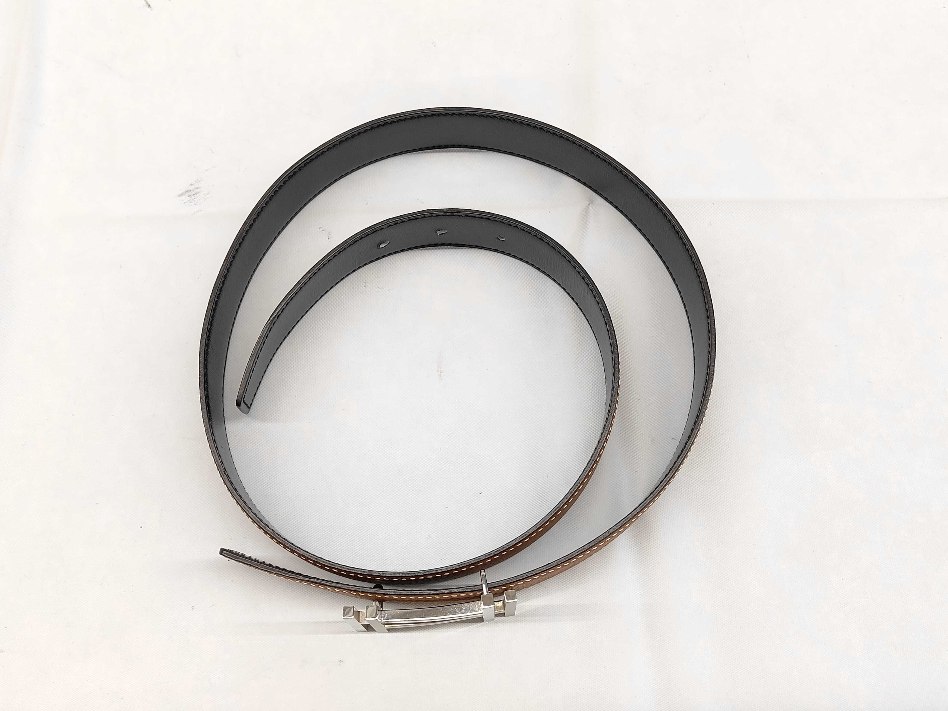 Brown Calfskin H O'Carré C Stamp Belt — view 3