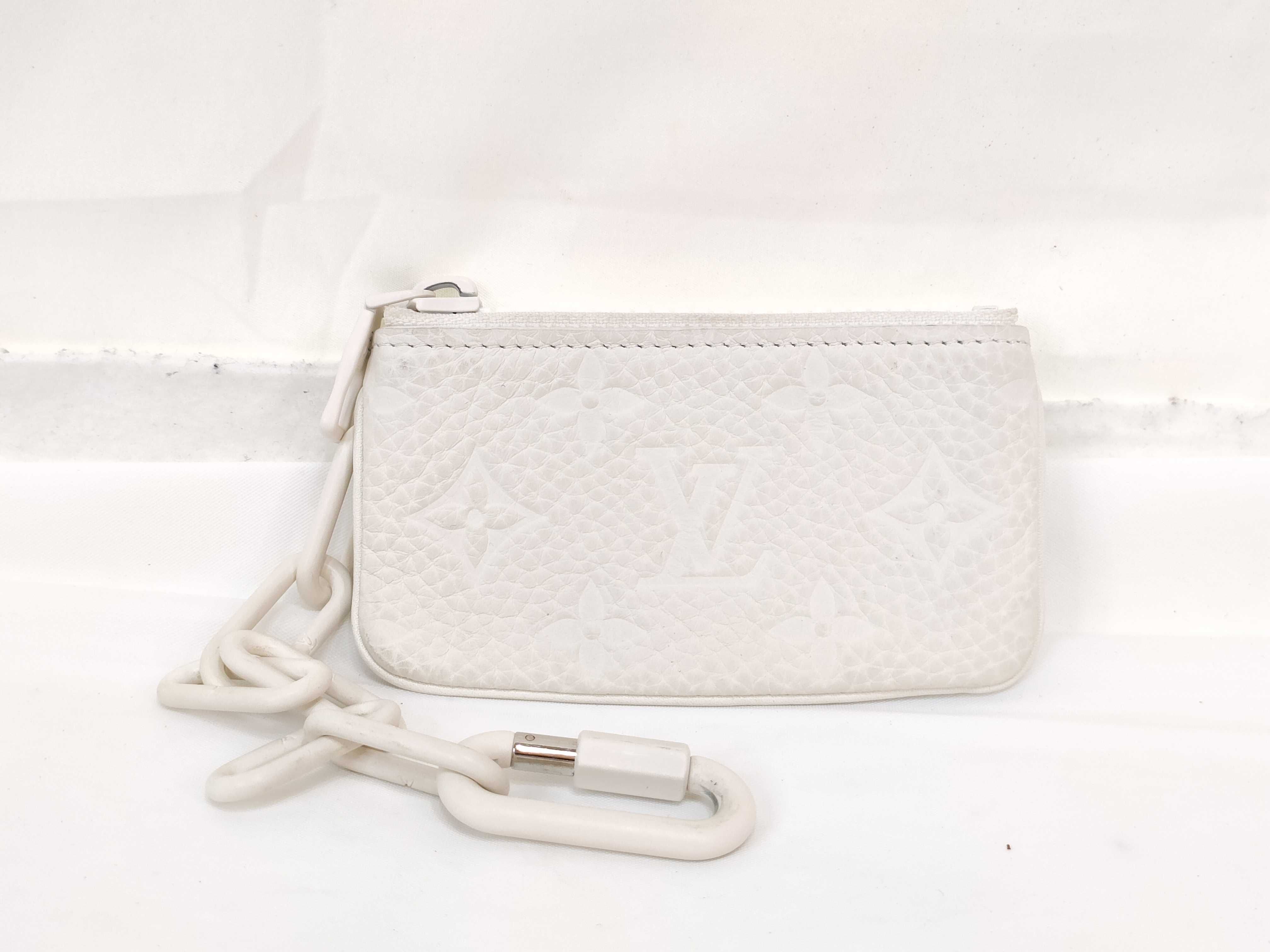 Monogram M67451 Pochette Cle Virgil Abloh Taurillon White Coin Purse