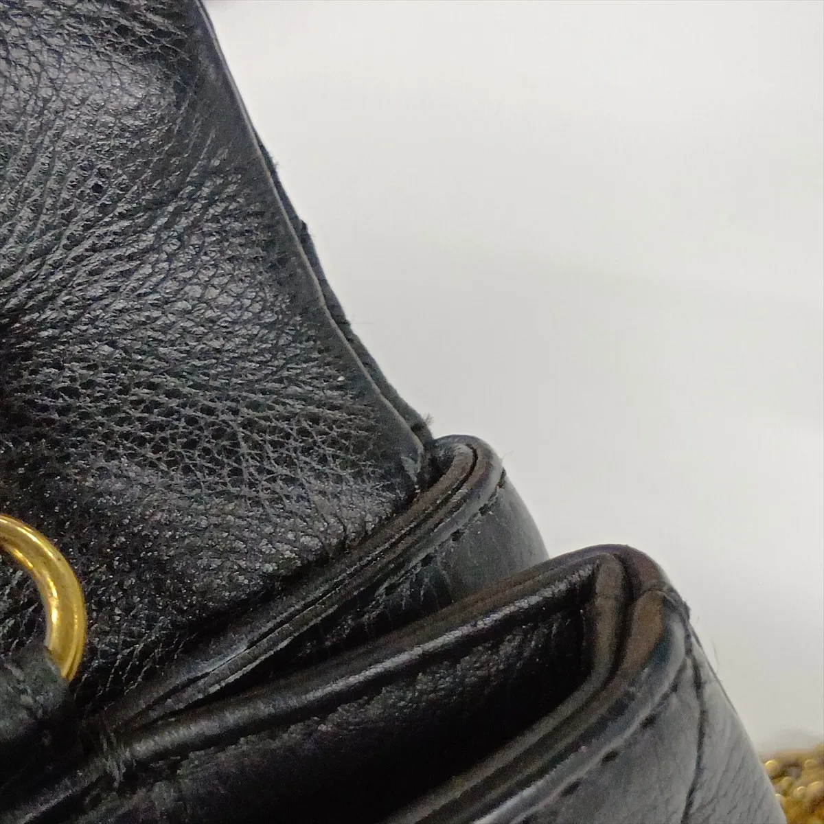 Matelassé Lambskin Chain Shoulder Bag, Black with Gold Hardware, 17653147, Serial Number 17 — view 13