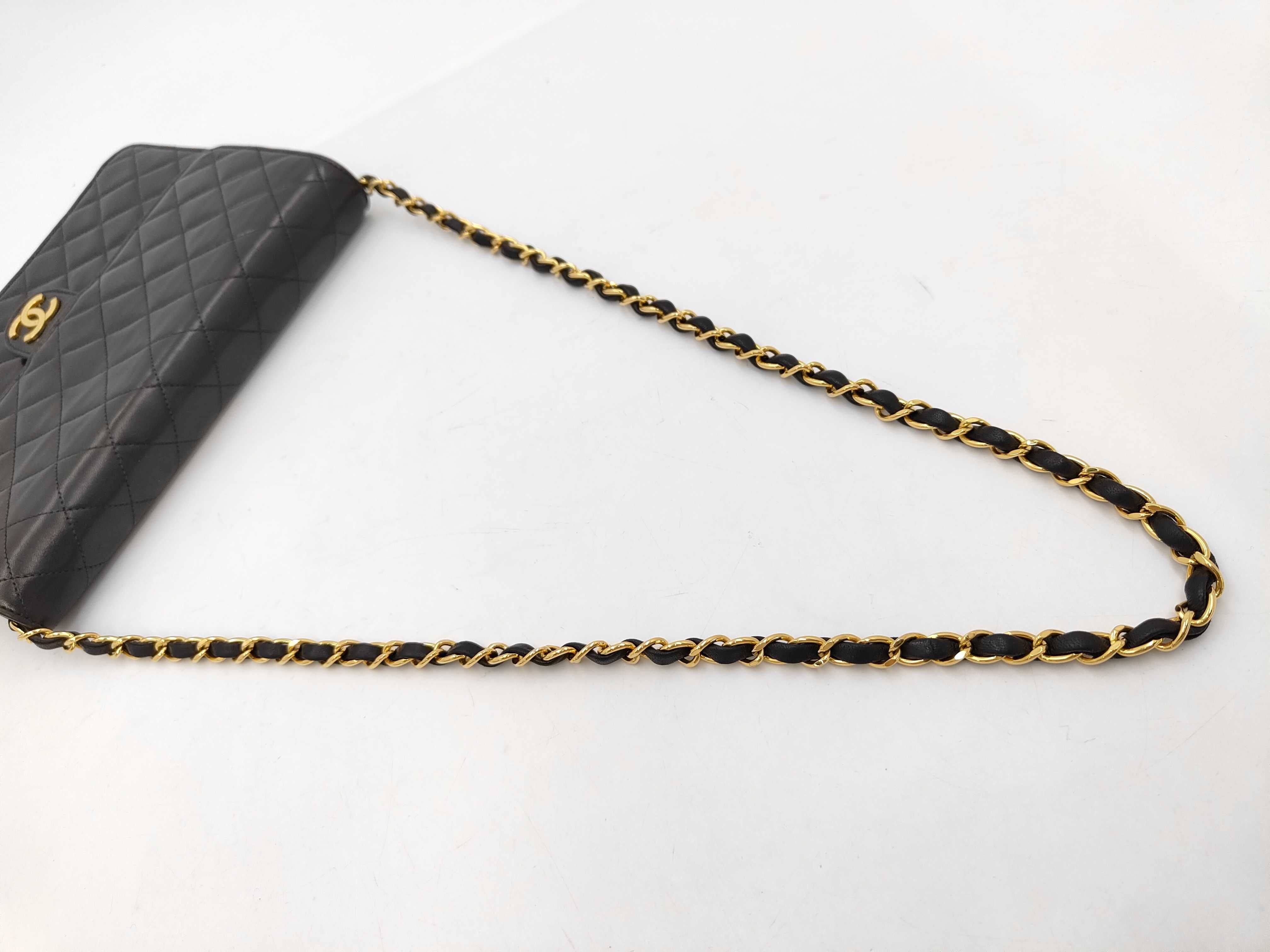 Matelassé Lambskin Shoulder Bag (Serial No. 5, Black, Gold Hardware) — view 3