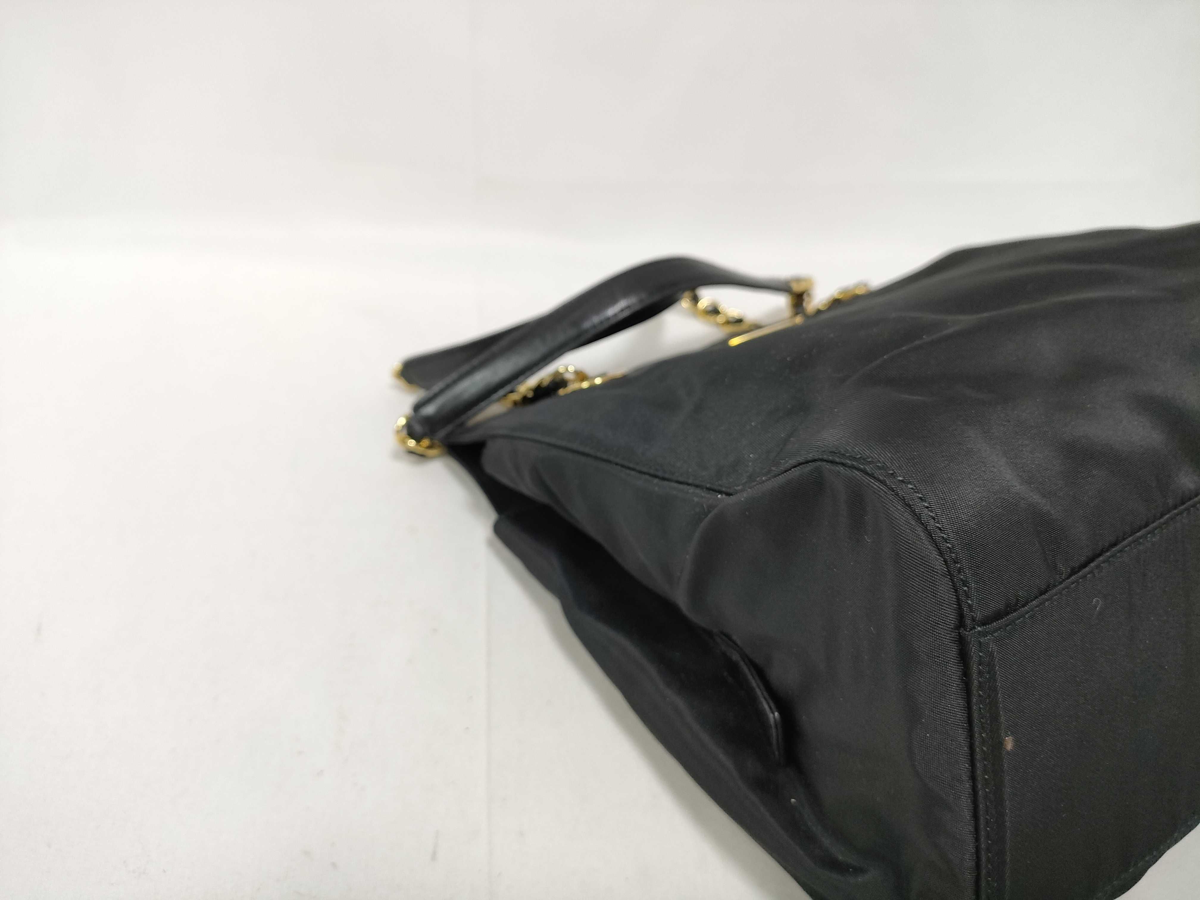 Nylon Chain Triangle Logo Handbag Tote Bag — view 6