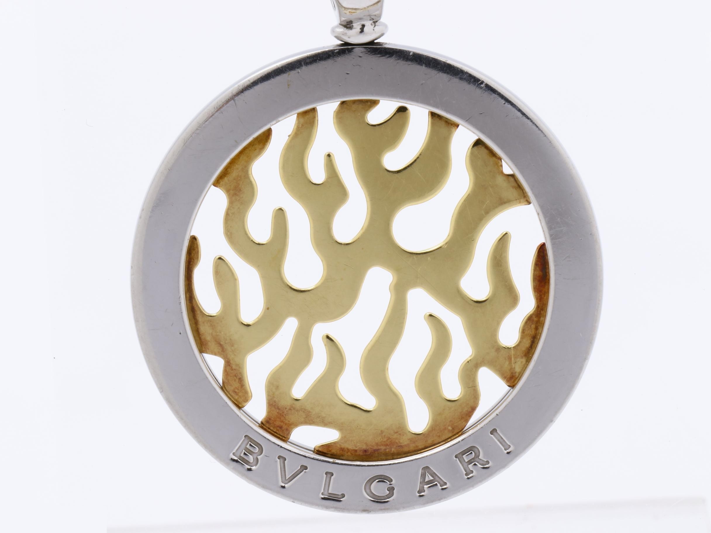Tondo Fire Pendant Top, 11.37g, K18YG/STEEL — view 2