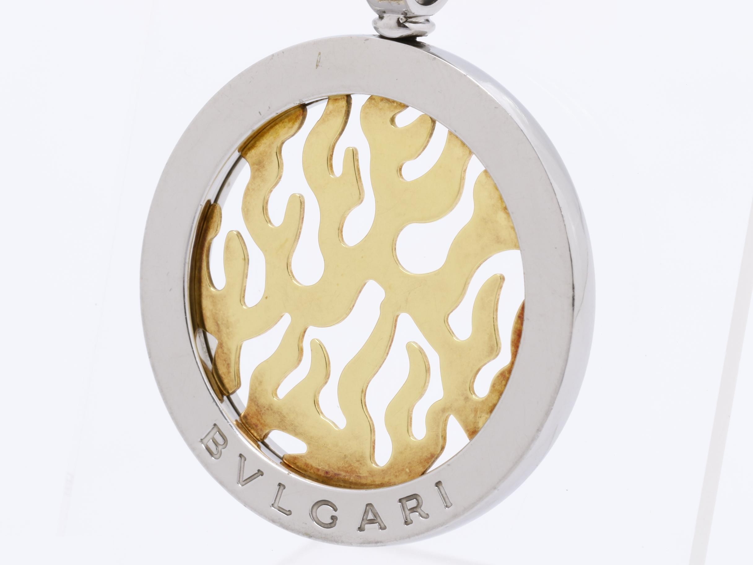 Tondo Fire Pendant Top, 11.37g, K18YG/STEEL — view 3