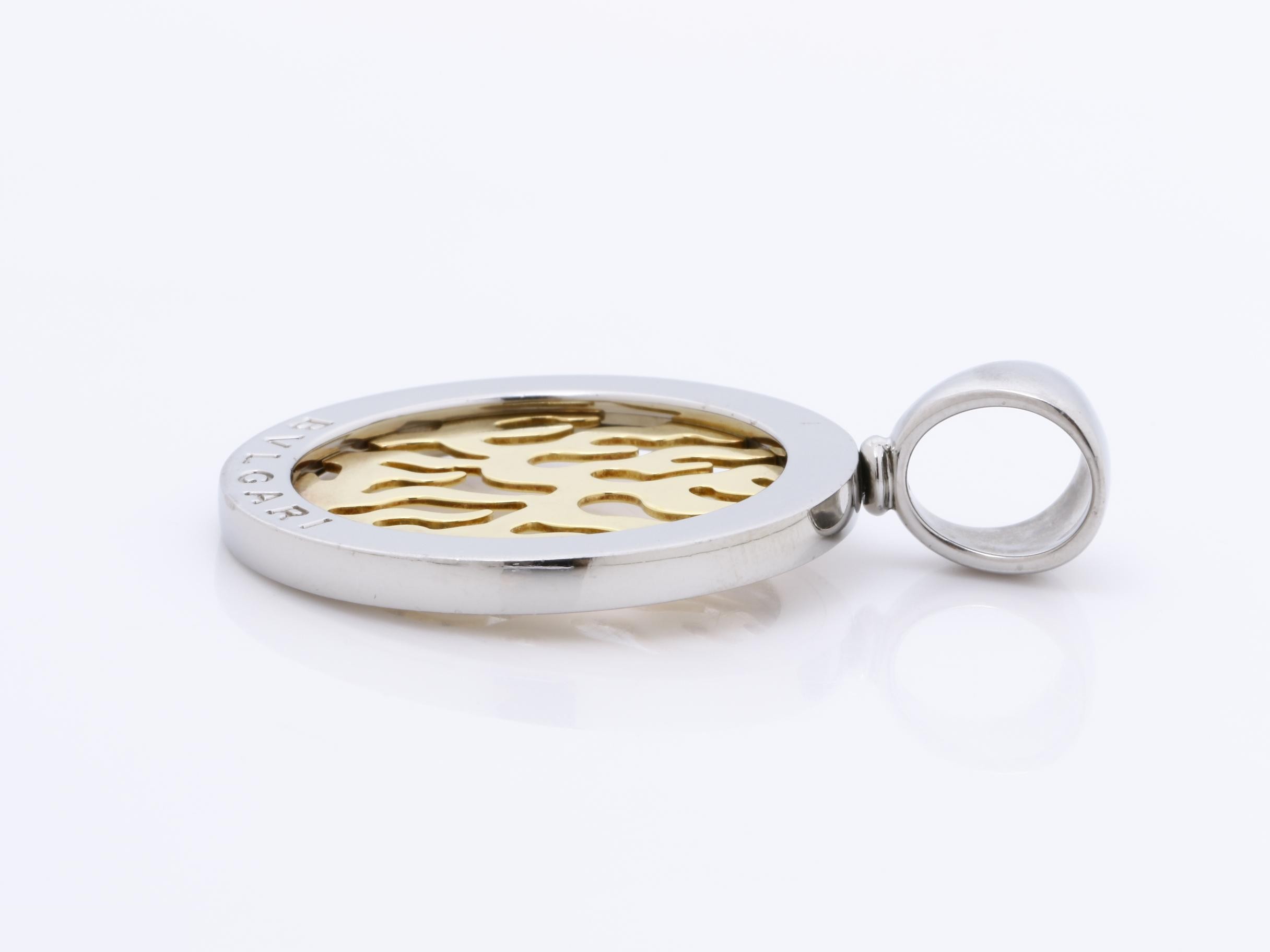Tondo Fire Pendant Top, 11.37g, K18YG/STEEL — view 5