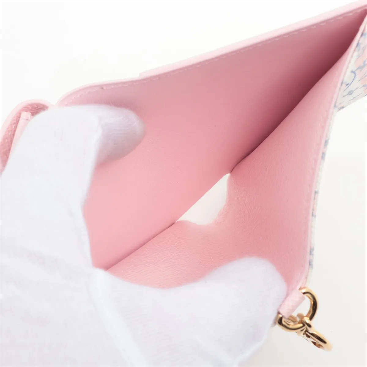 LV Stamp - Pink Compact Wallet Pocket Wallet LV Charm M29058 RFID Detected — view 4