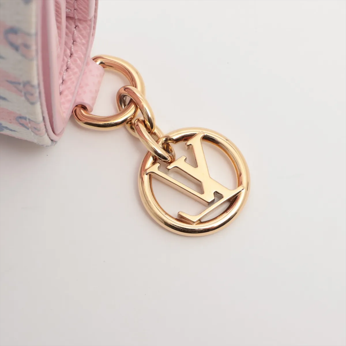 LV Stamp - Pink Compact Wallet Pocket Wallet LV Charm M29058 RFID Detected — view 6