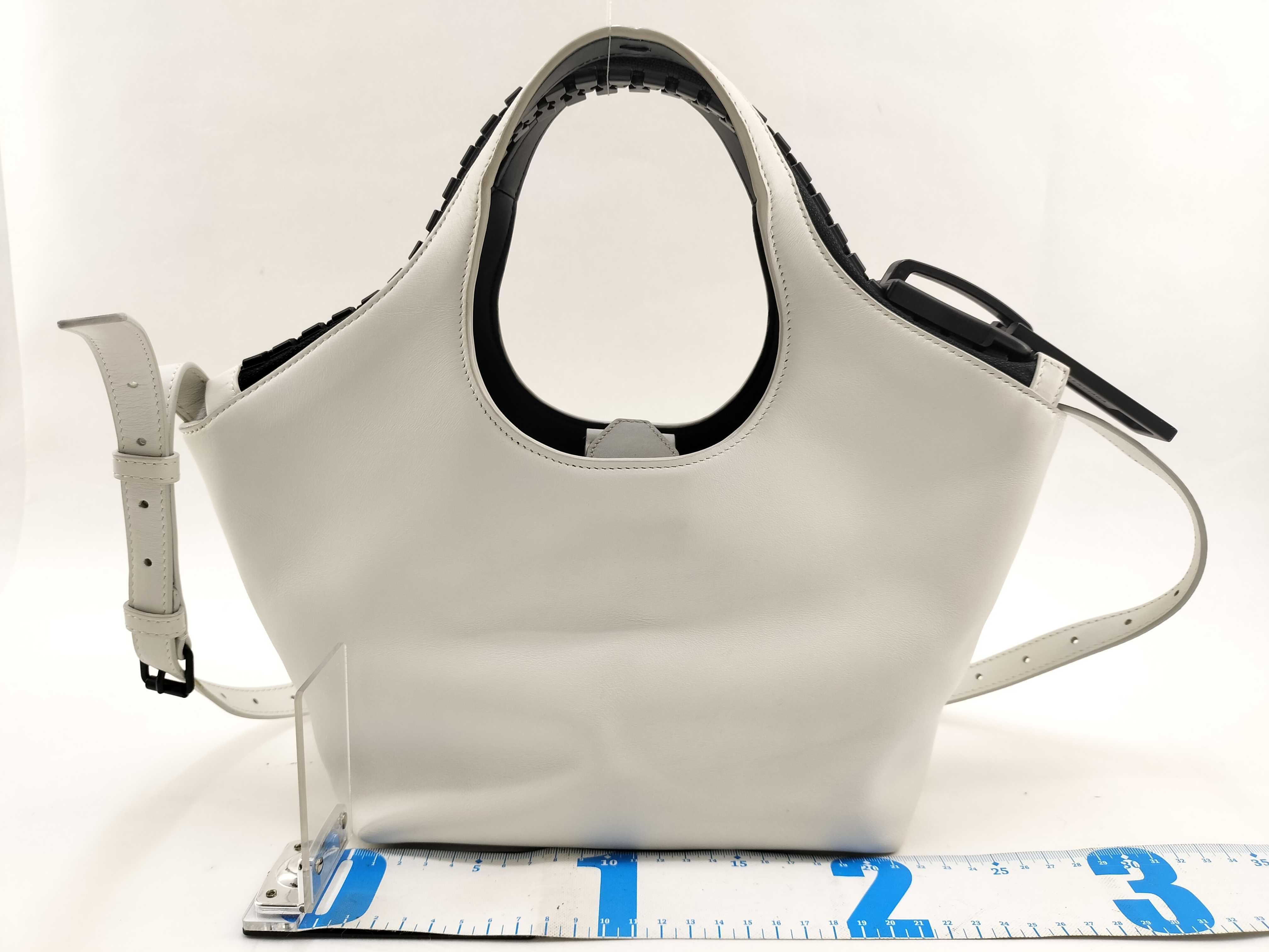 KR- Mega Zip Leather 2-Way Handbag White 661854 - Grade AB Handbag — view 2