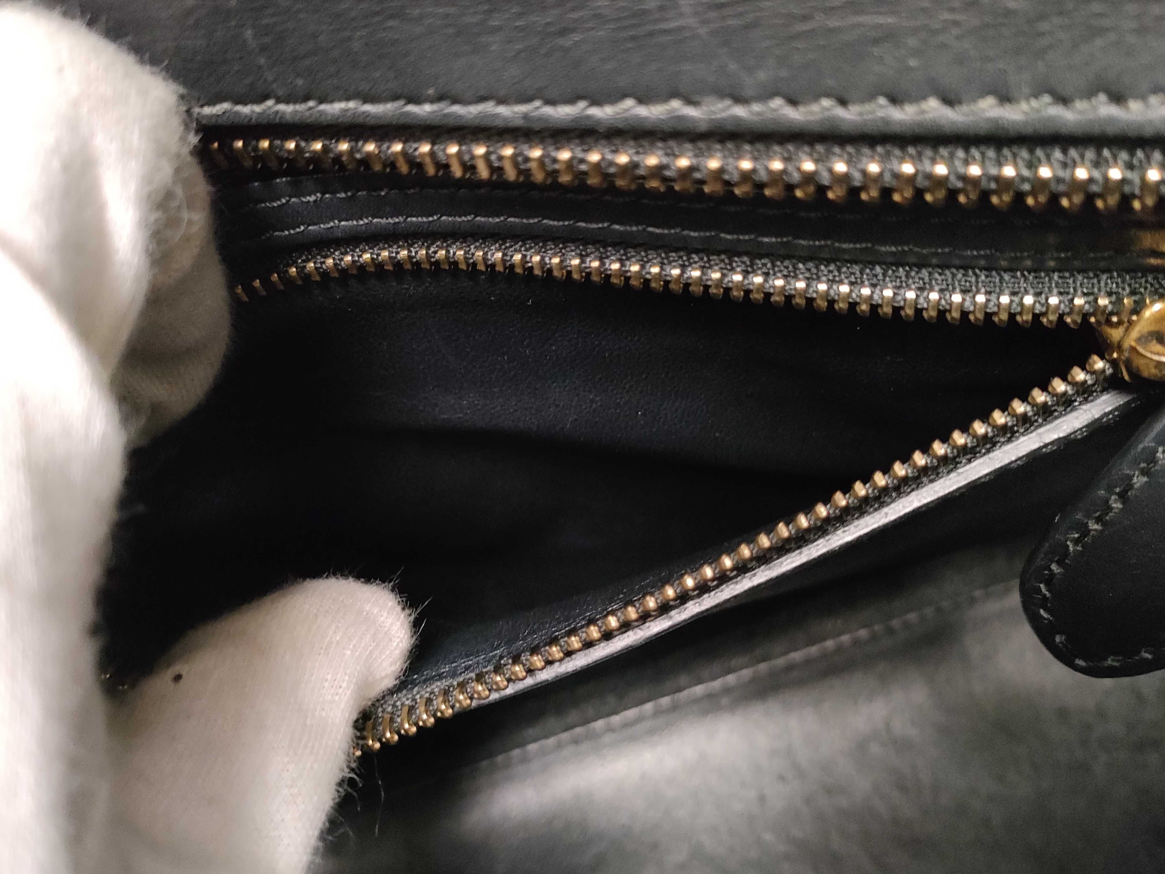 Luggage Micro Shopper Leather Handbag, Black — view 12