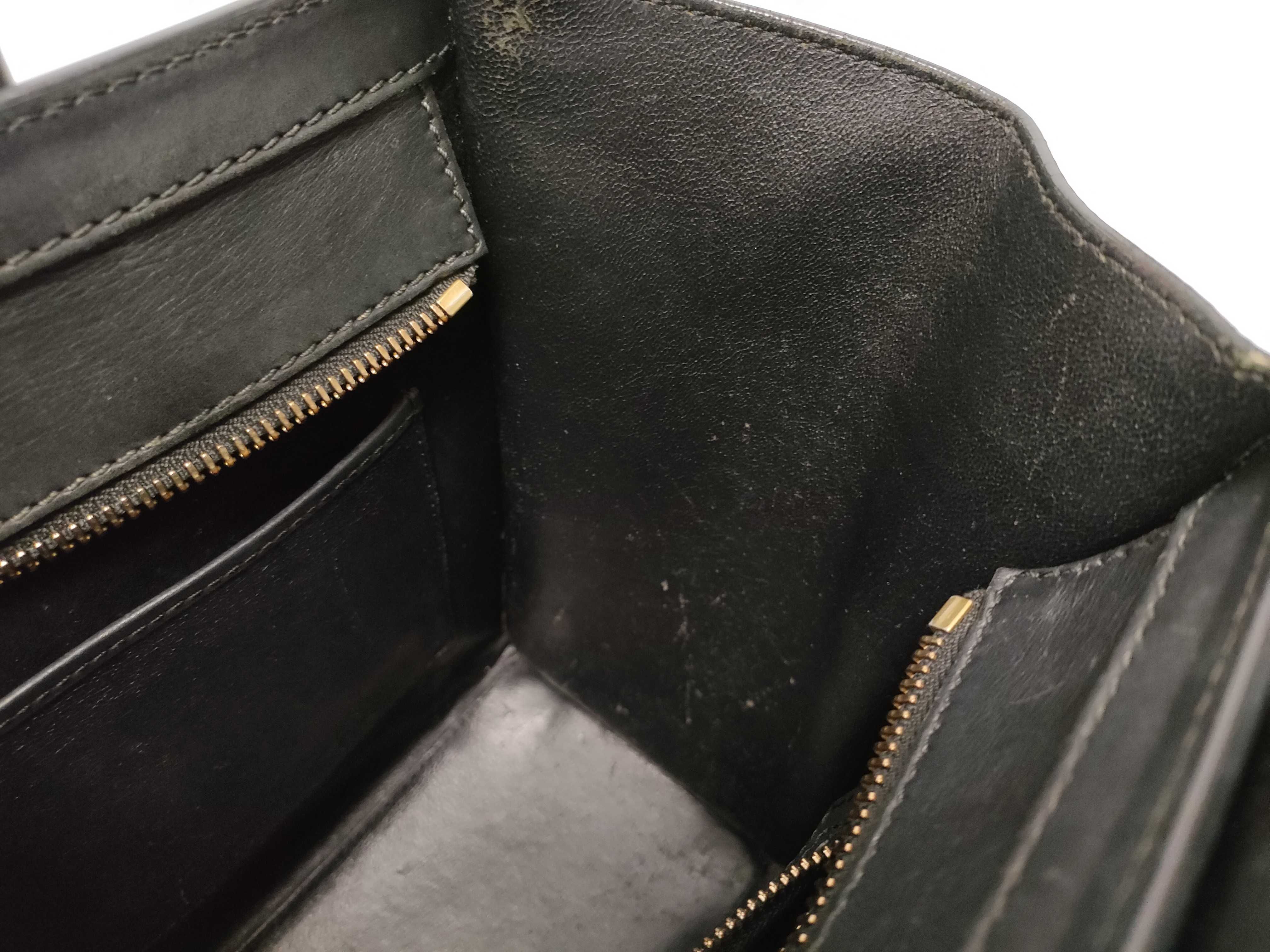Luggage Micro Shopper Leather Handbag, Black — view 13