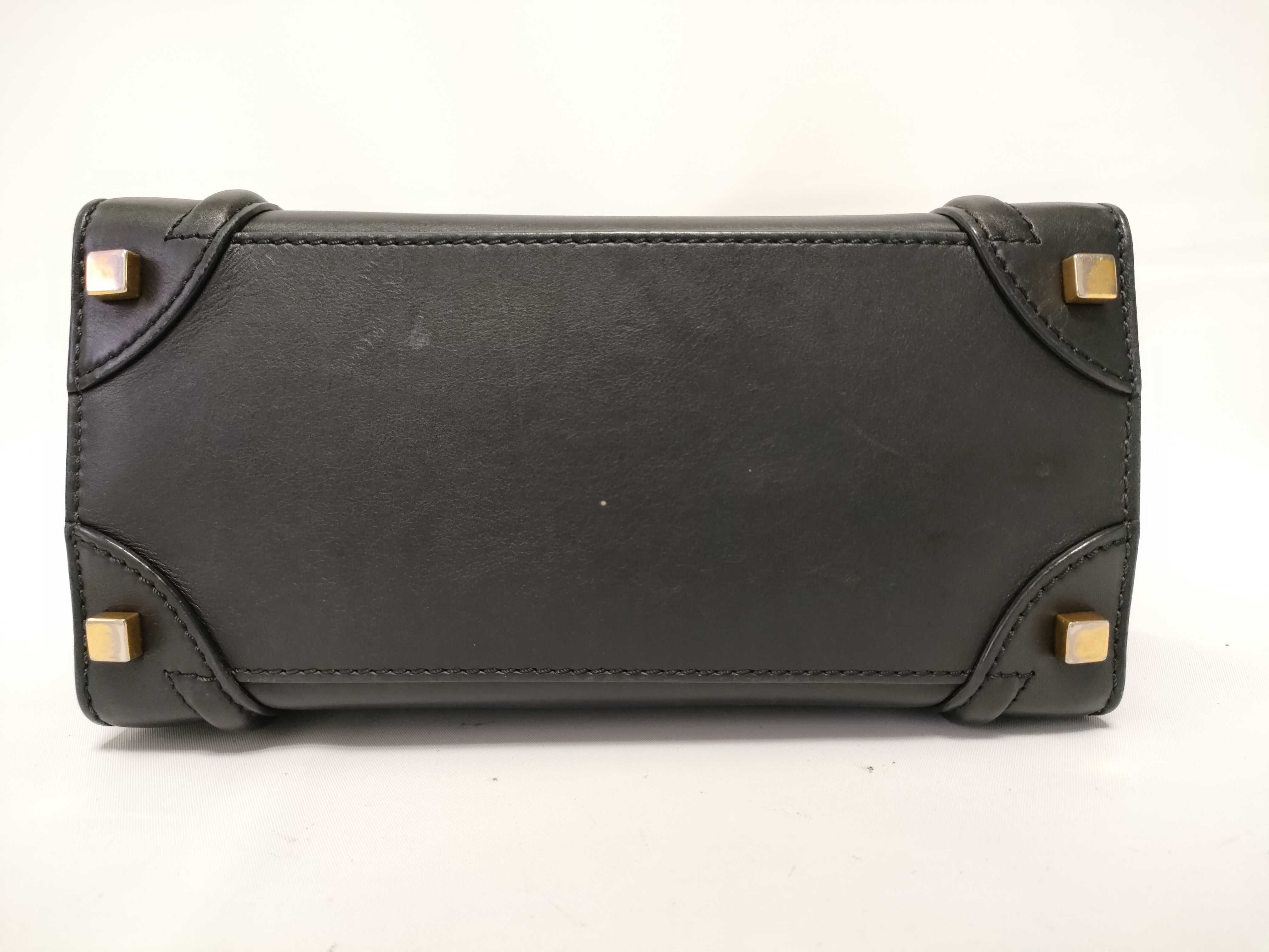 Luggage Micro Shopper Leather Handbag, Black — view 3