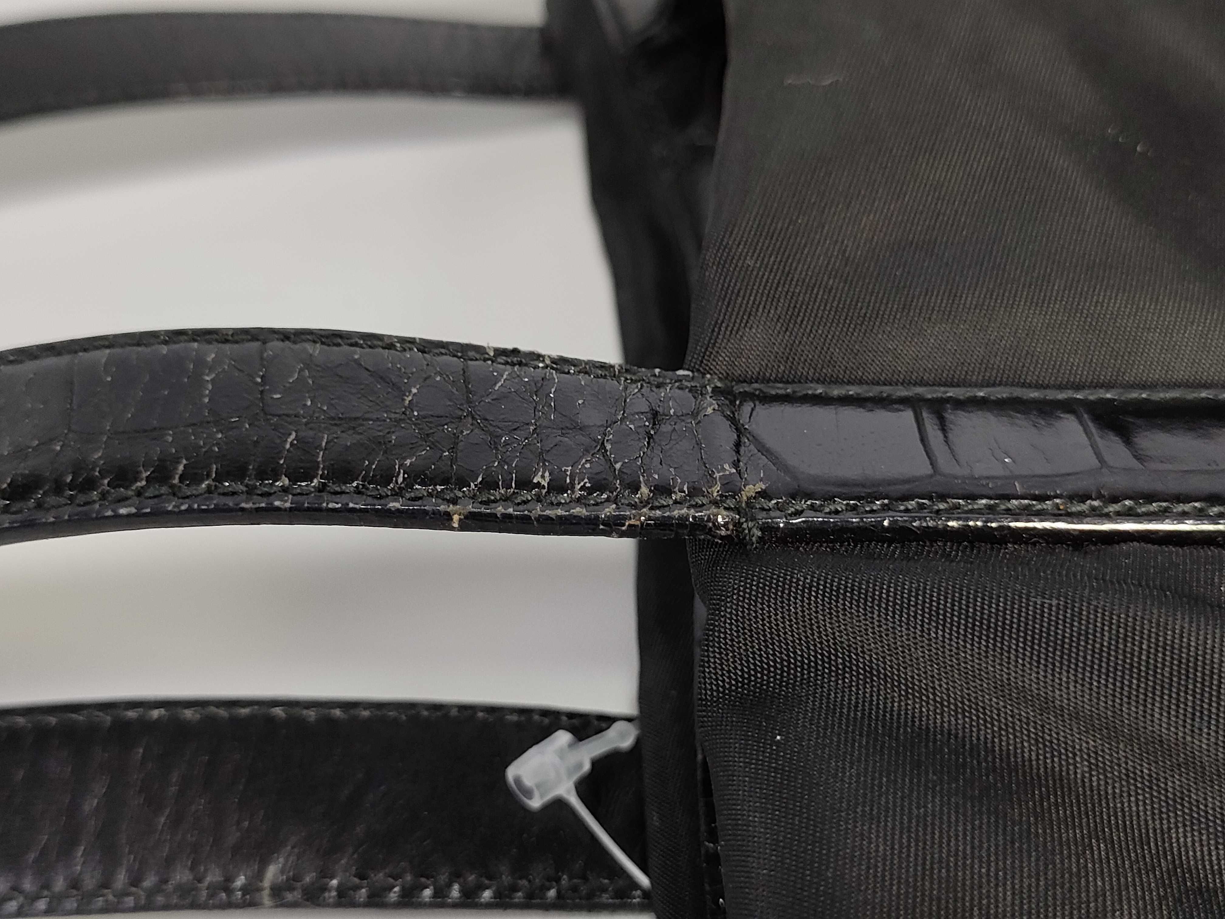 Nylon Crocodile Embossed Tote Shoulder Bag — view 5