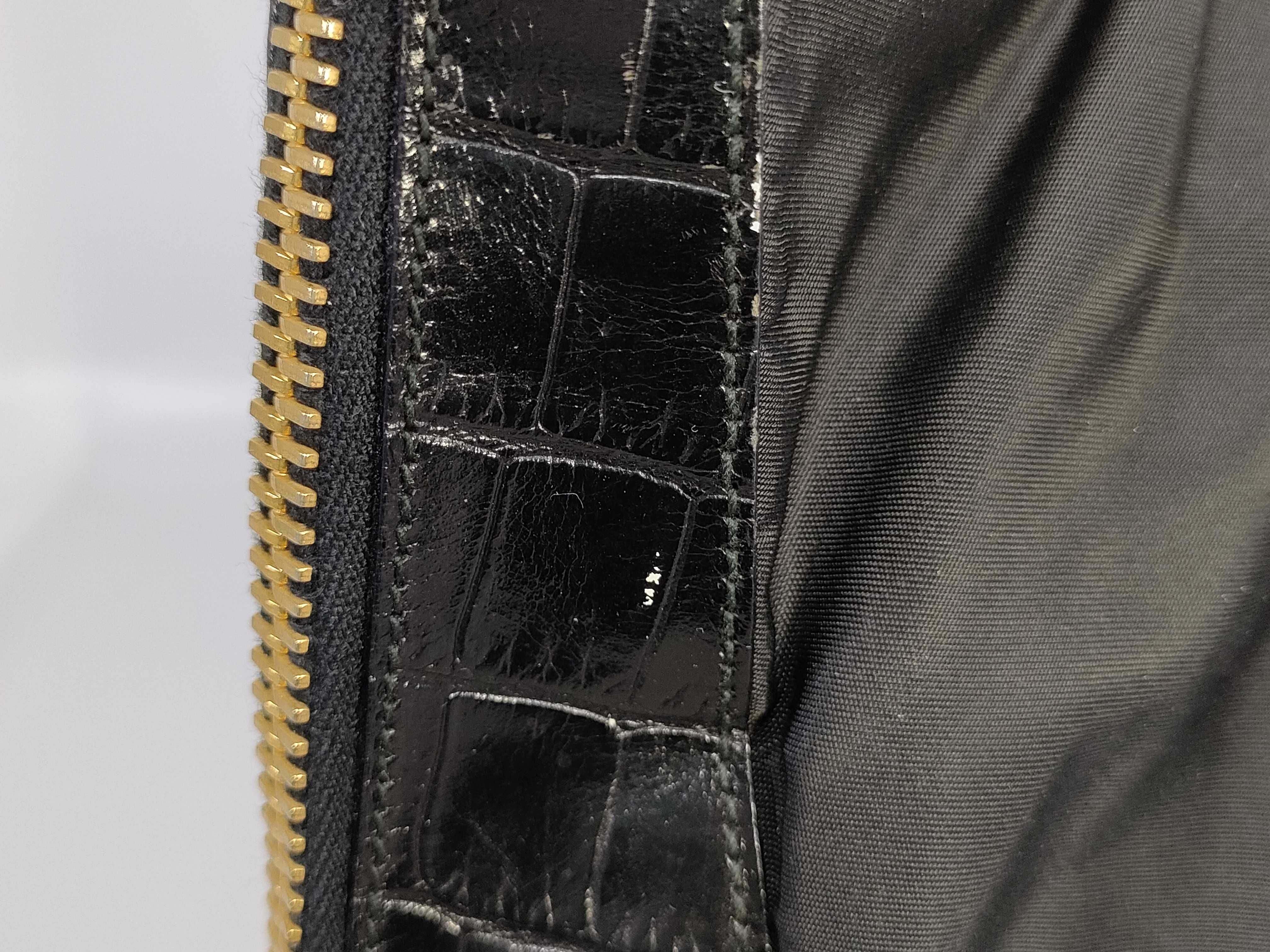Nylon Crocodile Embossed Tote Shoulder Bag — view 10