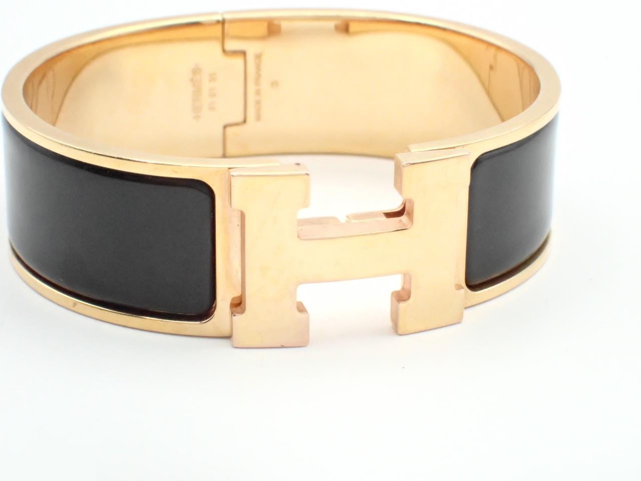 Bracelet, "Click H", Black, Wrist circumference approximately 17cm — view 3