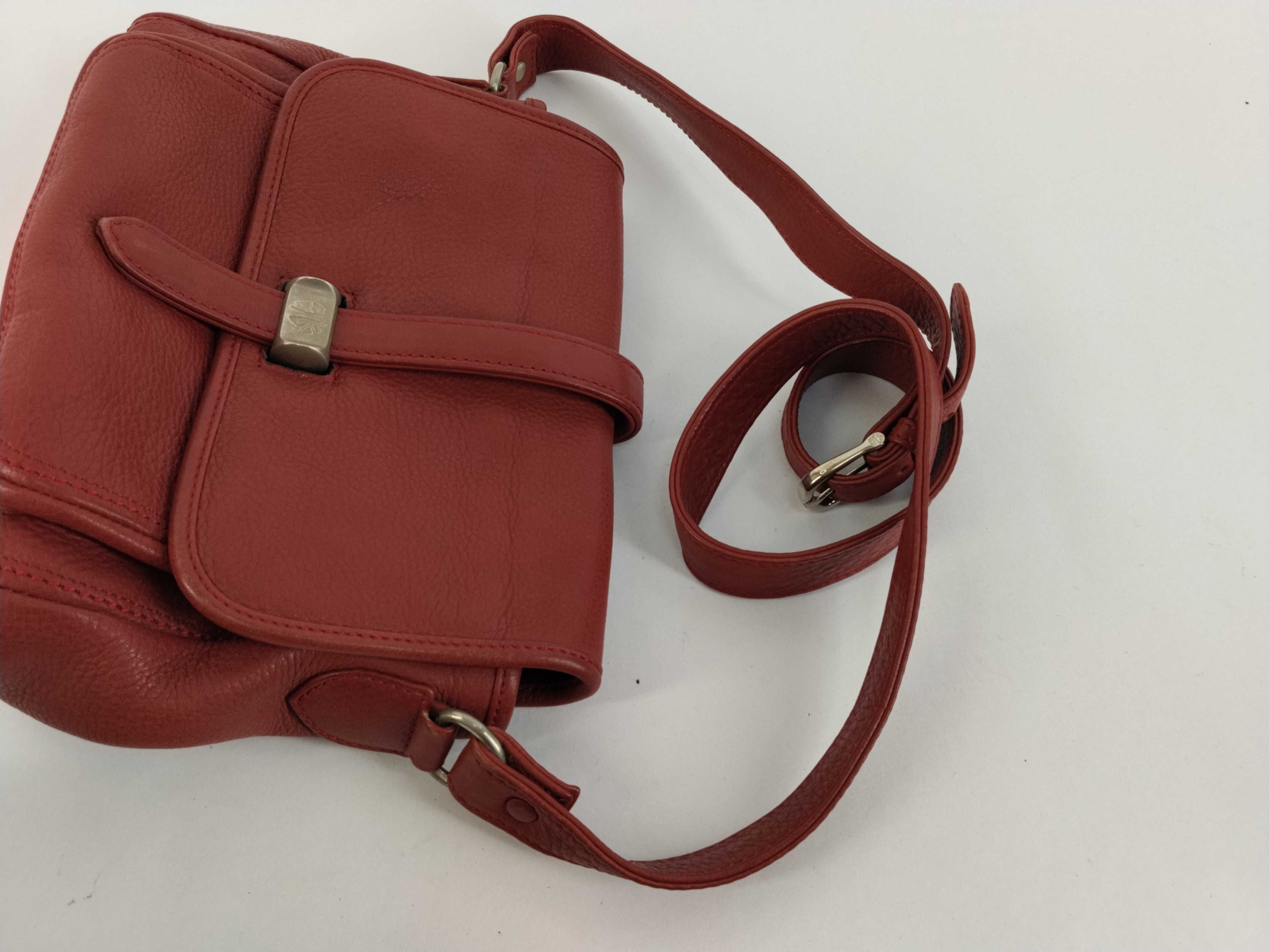 leather shoulder bag (red) — view 3