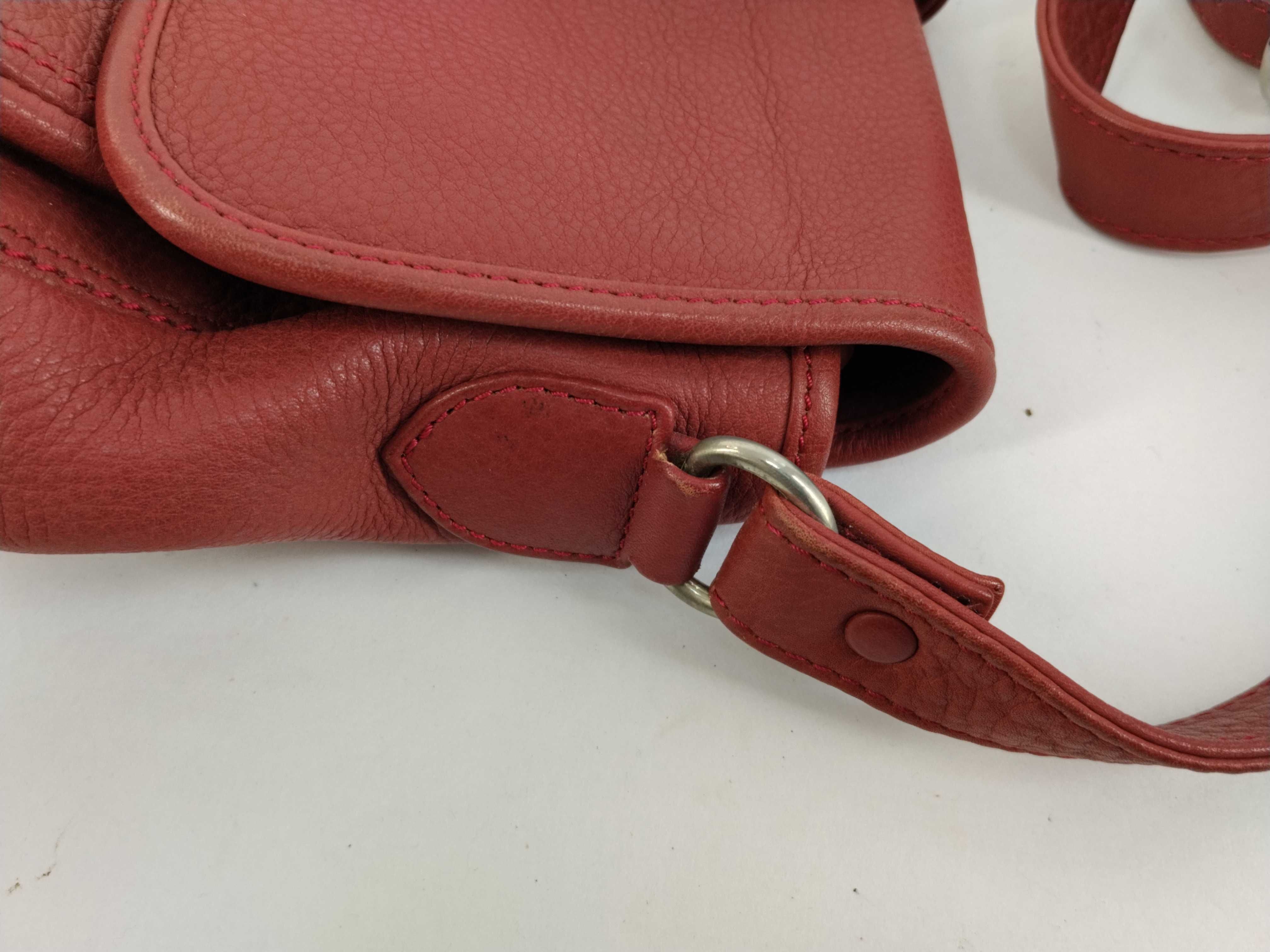 leather shoulder bag (red) — view 5