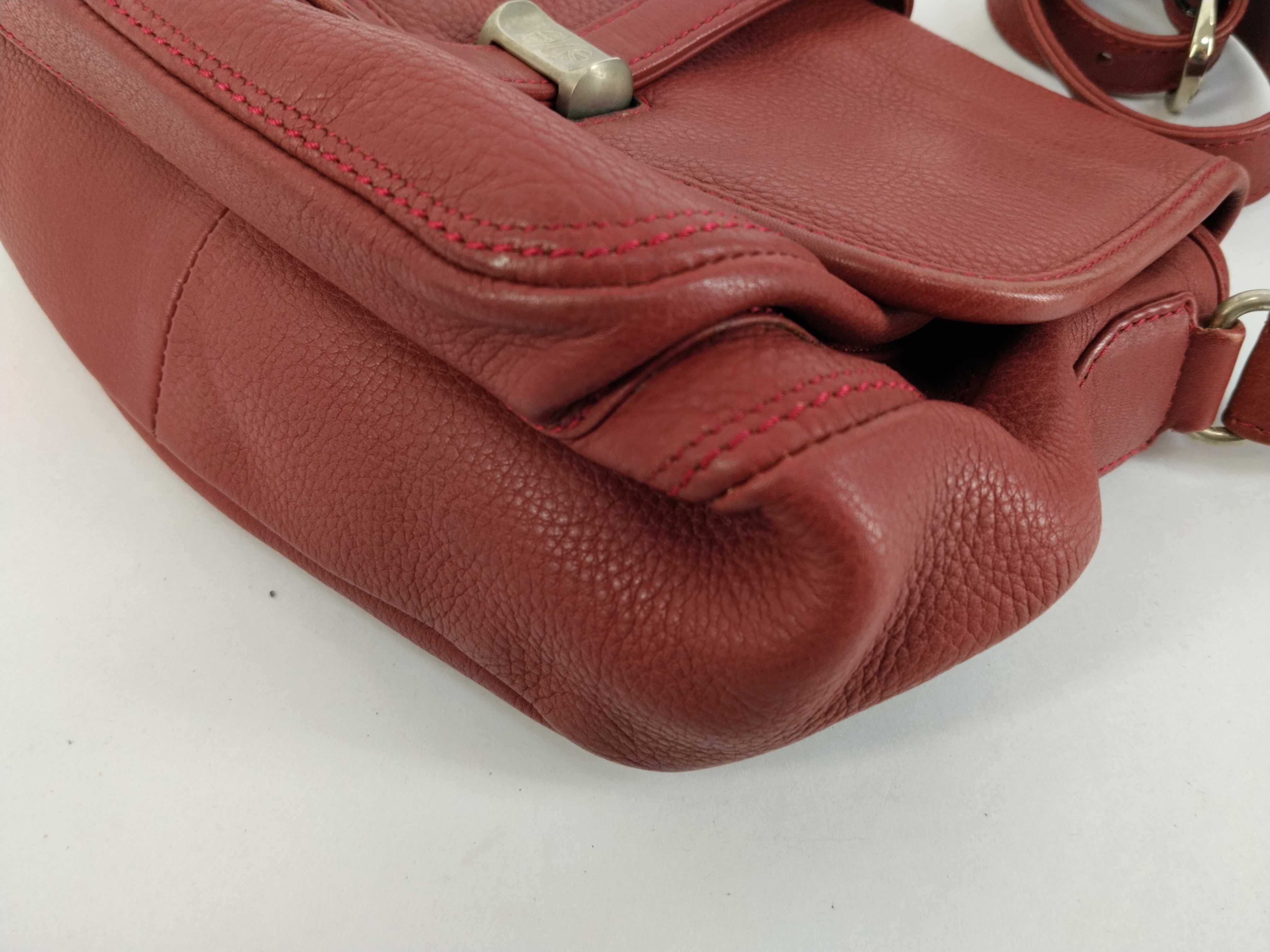leather shoulder bag (red) — view 6