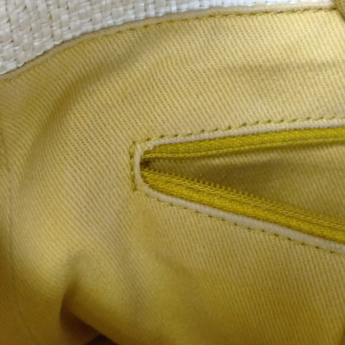 Deauville PM Canvas Chain Tote Bag, Yellow, Silver Hardware, 21908386, Serial Number 21 — view 12