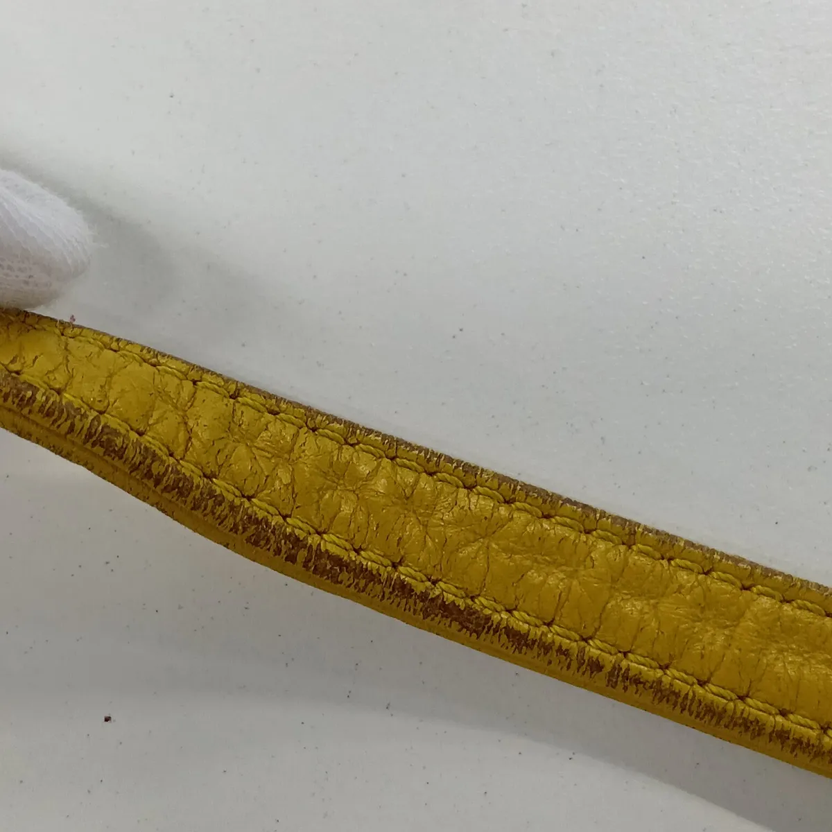 Deauville PM Canvas Chain Tote Bag, Yellow, Silver Hardware, 21908386, Serial Number 21 — view 14