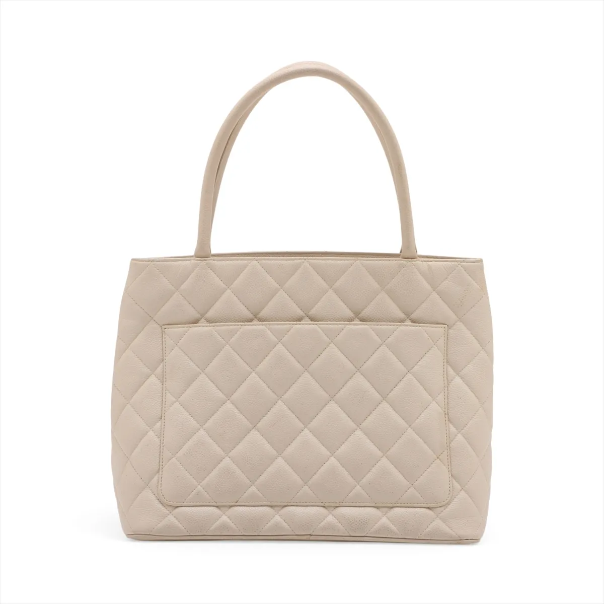Reissue Caviar Skin Tote Bag, Beige with Gold Hardware, 4826250, Series 4 — view 2